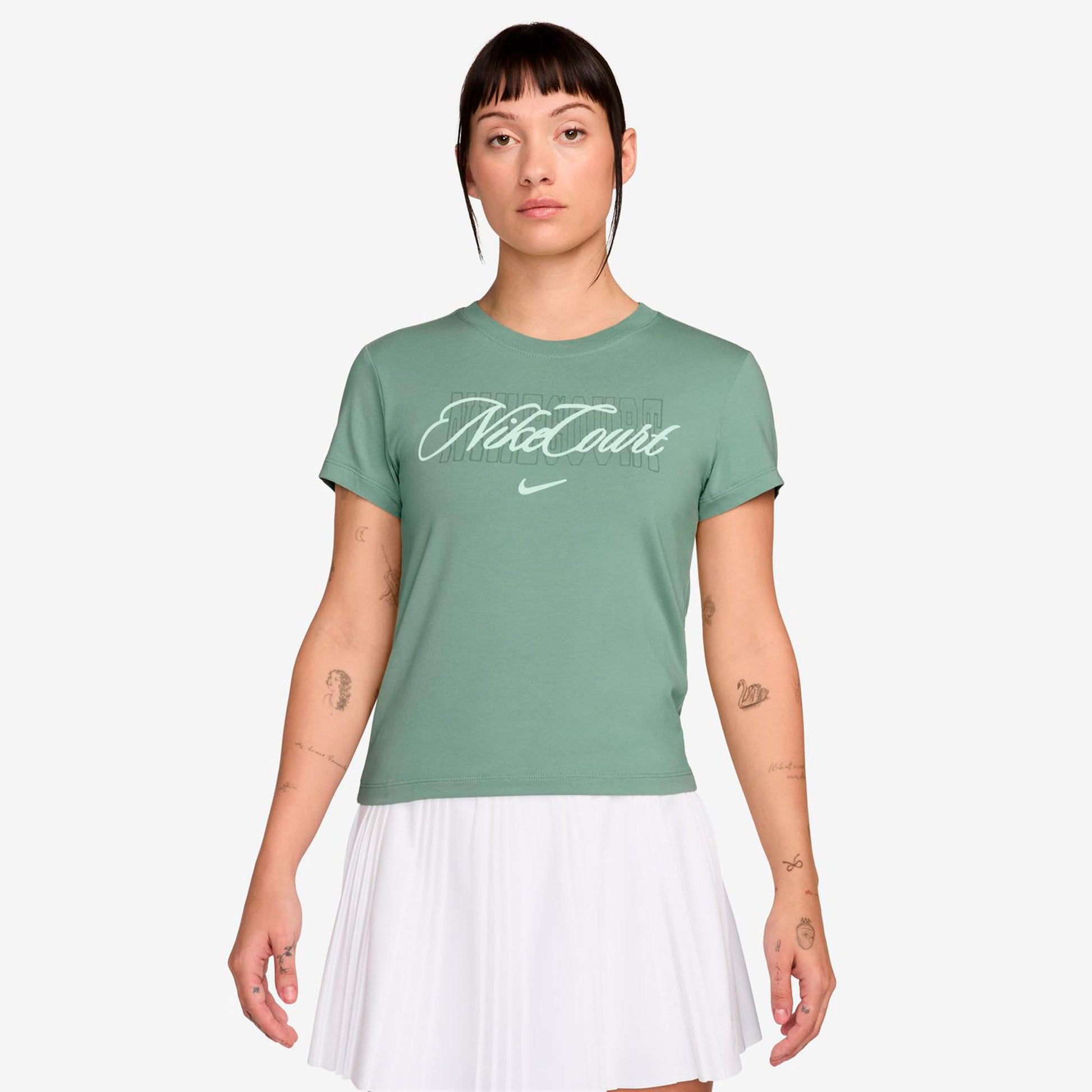 Nike Heritage T-shirt Dames - grijsgroen, groen