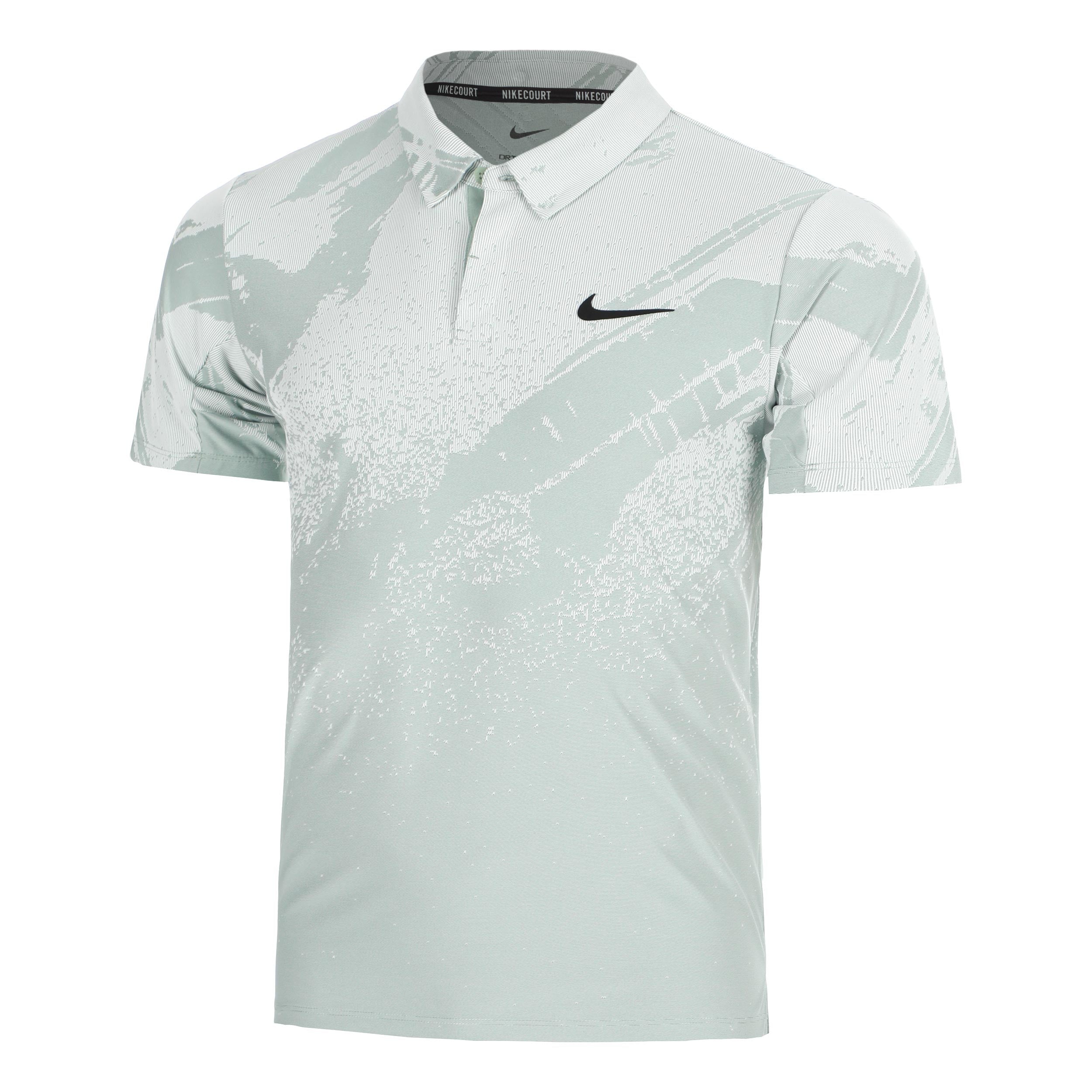 Nike Court Dri-Fit Advantage Slam Polo Heren - grijsgroen, zwart