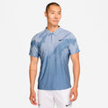 Jannik Sinner Court Dri-Fit Advantage Slam Polo Heren - petrolblauw, lichtblauw