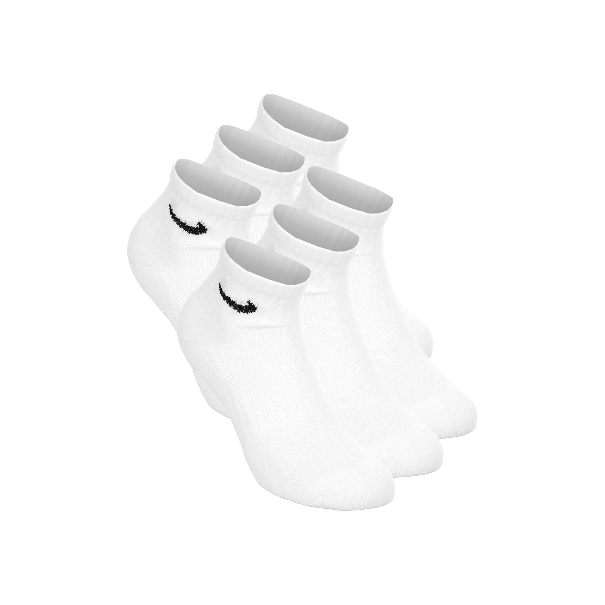 Nike Everyday Ankle Chaussettes de tennis Pack de 6 Enfants - blanc, noir