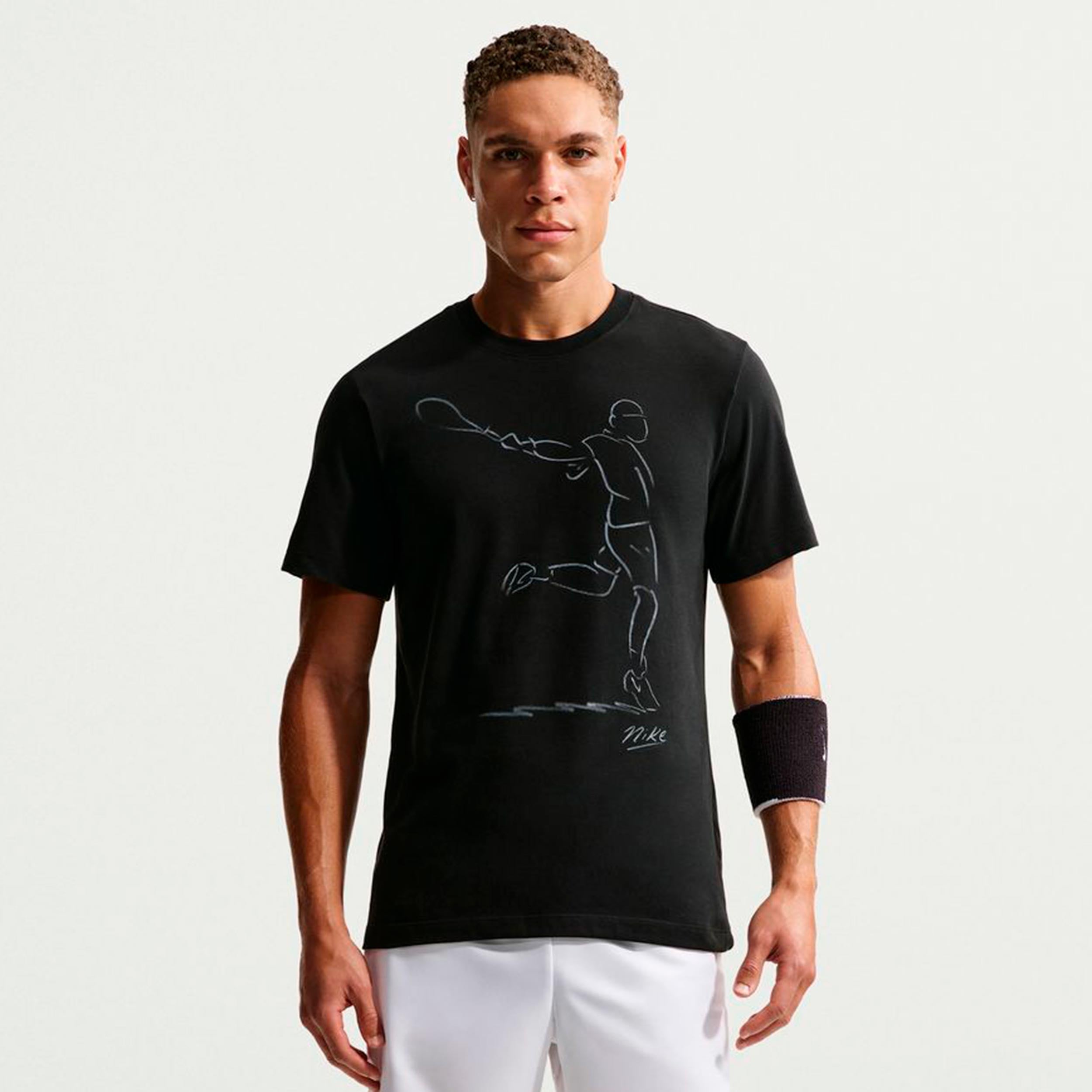 Nike Court Dri-Fit T-shirt Heren - zwart