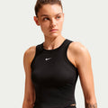 One Fitted Dri-Fit Crop Tanktop Dames - zwart