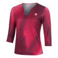 Freeze Out V-Neck Printed  Longsleeve Dames - donkerrood
