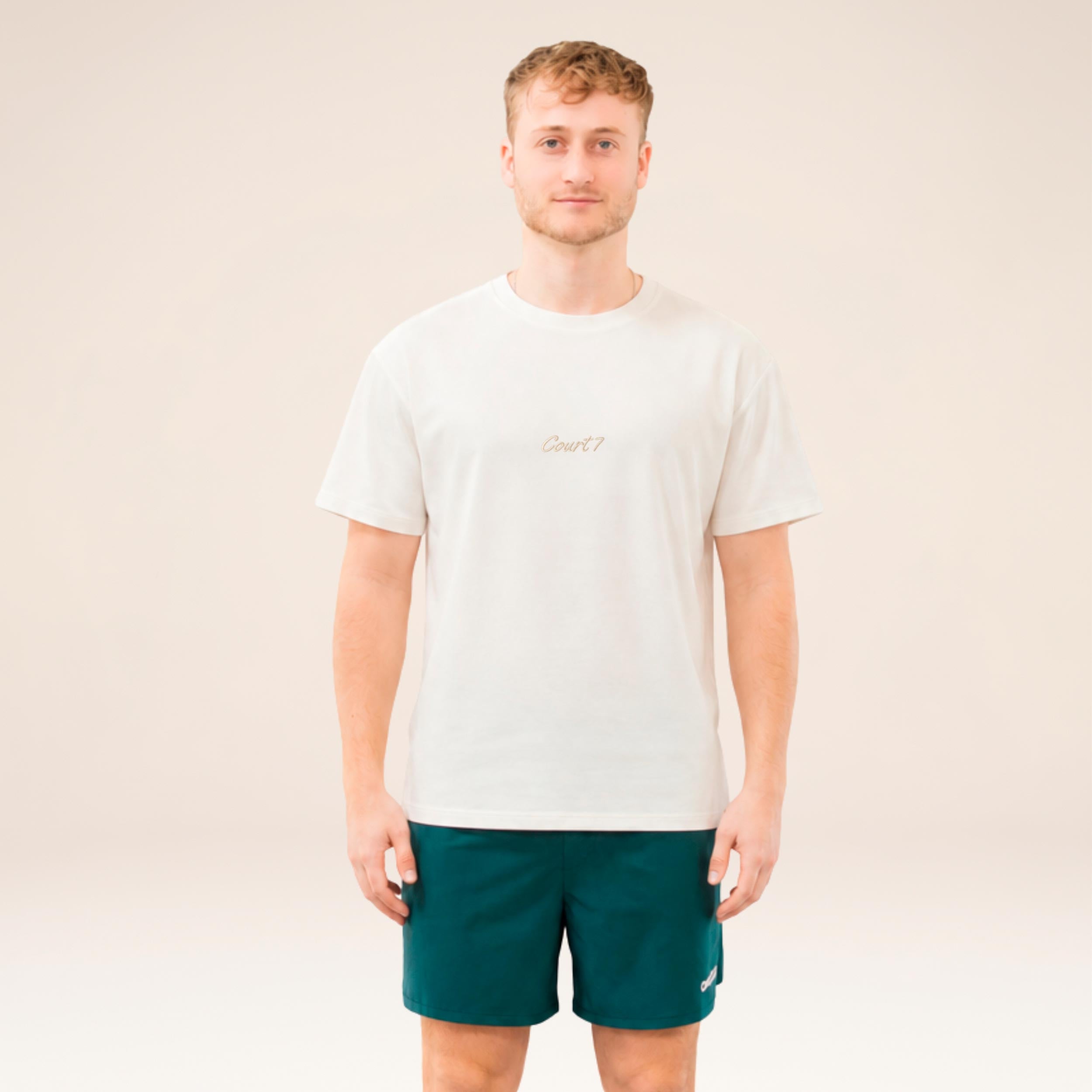 COURT7 AD-IN Basic 2.0 T-shirt Unisex - gebroken wit