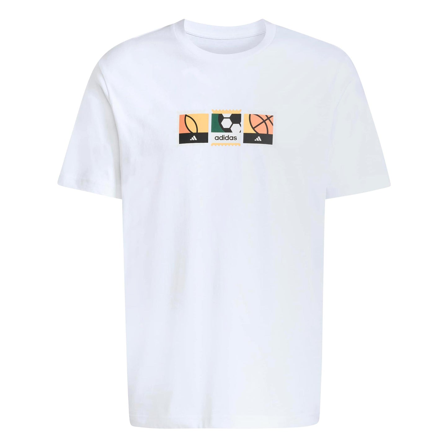 adidas MOS Stamps Graphic T-shirt Hommes - blanc, multicouleur