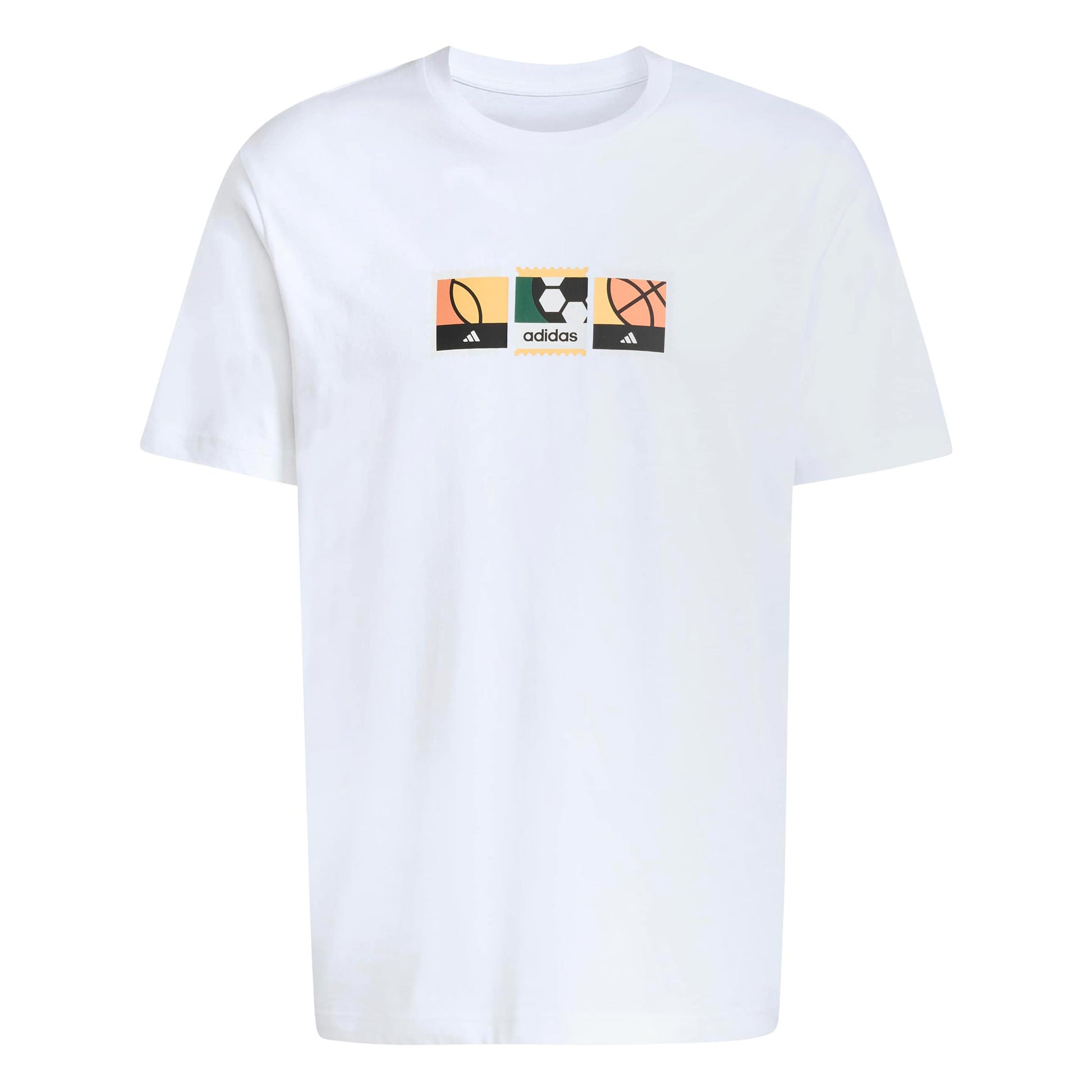 adidas MOS Stamps Graphic T-shirt Hommes - blanc, multicouleur