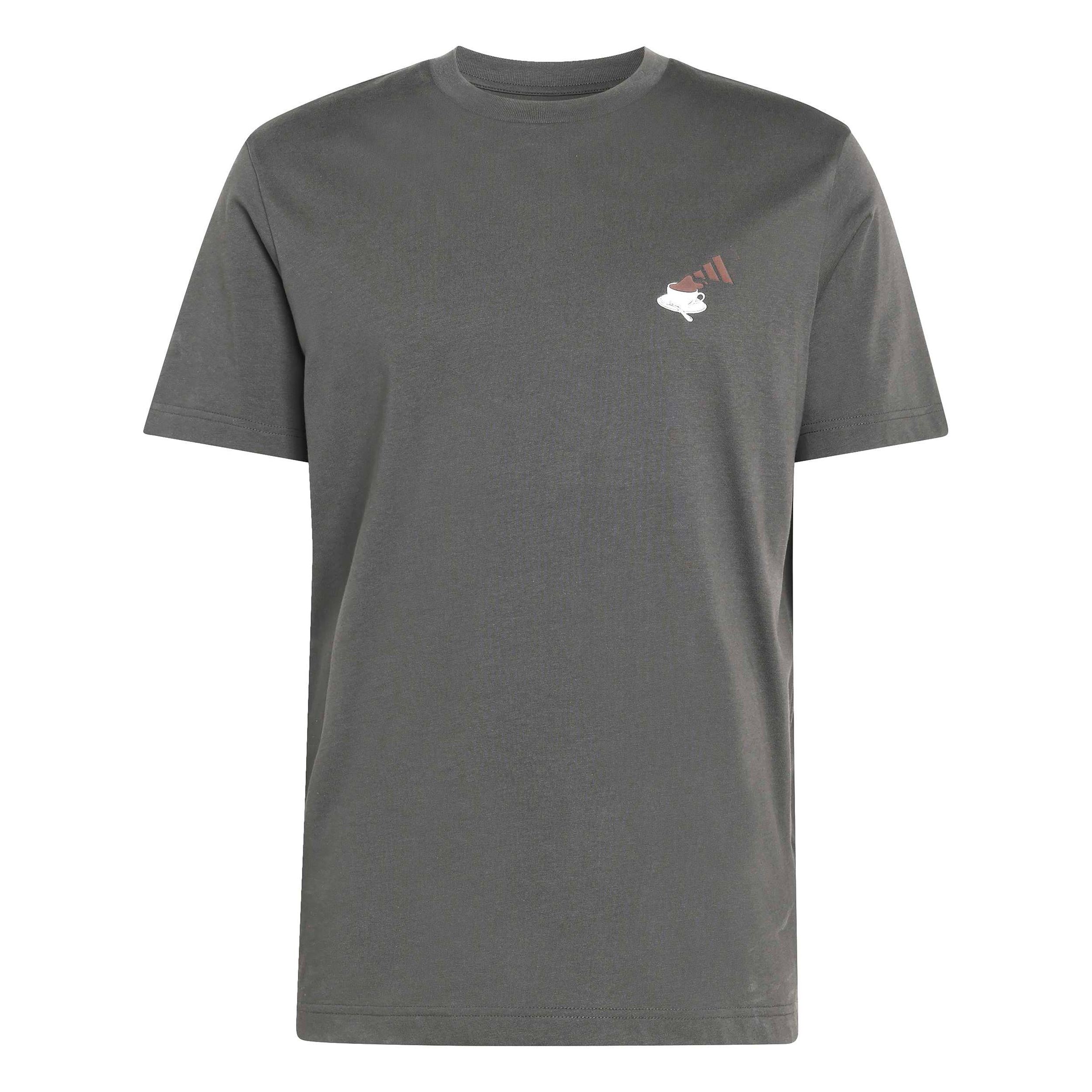 adidas Cheesecake Graphic T-shirt Heren - donkergrijs, wit
