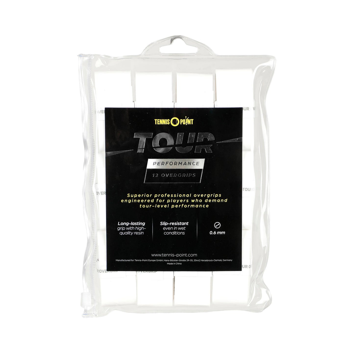 Tennis-Point Tour Performance Pack de 12 - blanc