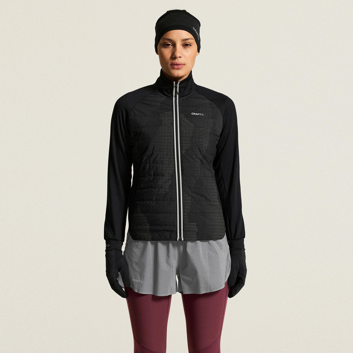 Craft SubZ Lumen Hardloopjas Dames - zwart, grijs
