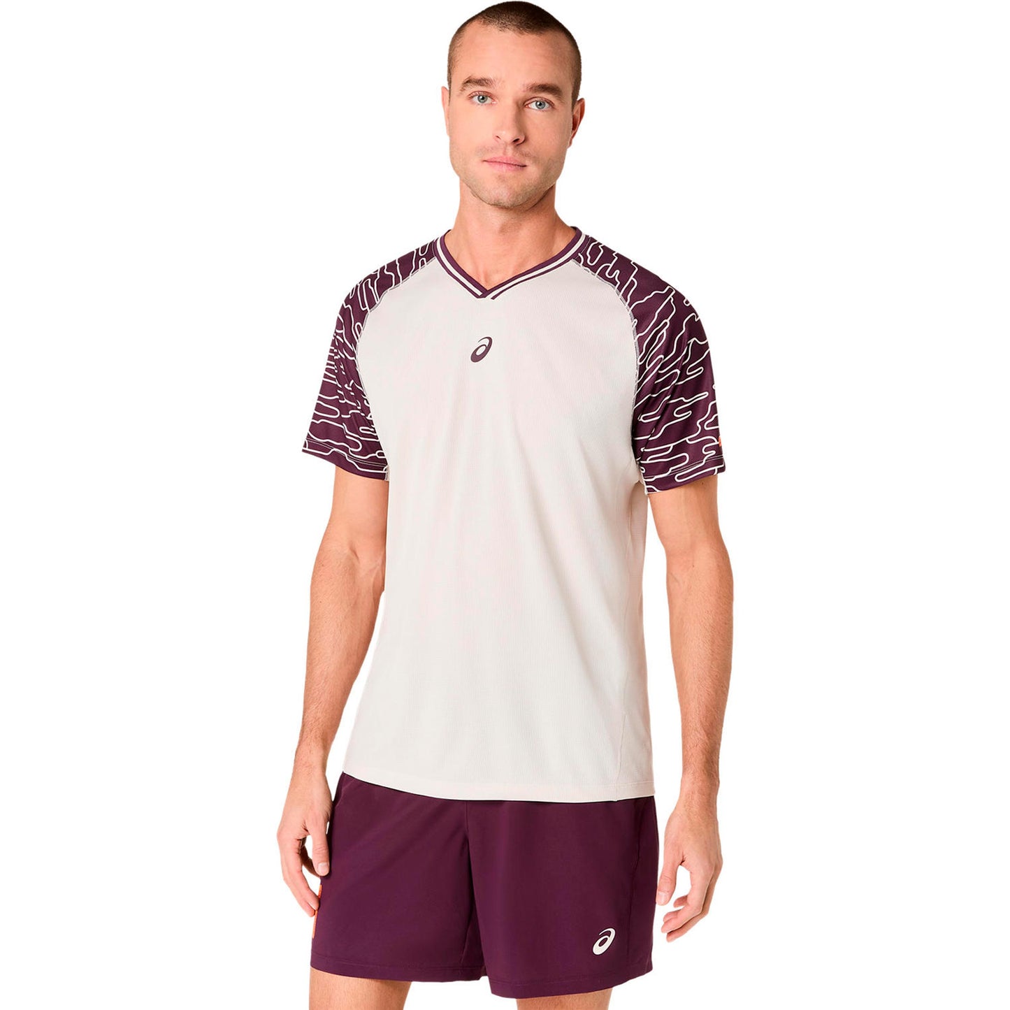 ASICS Court T-shirt Hommes - beige, multicouleur