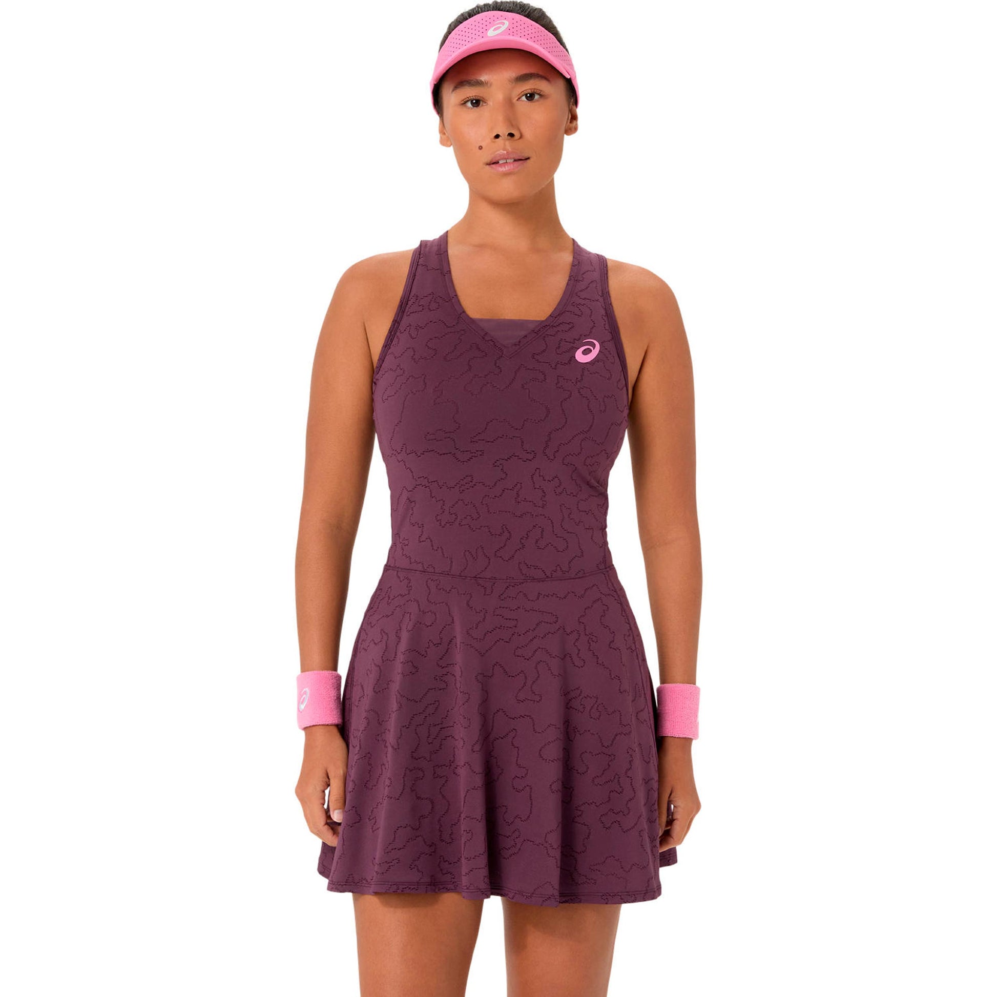 ASICS Match Jacquard Jurk Dames - wijnrood