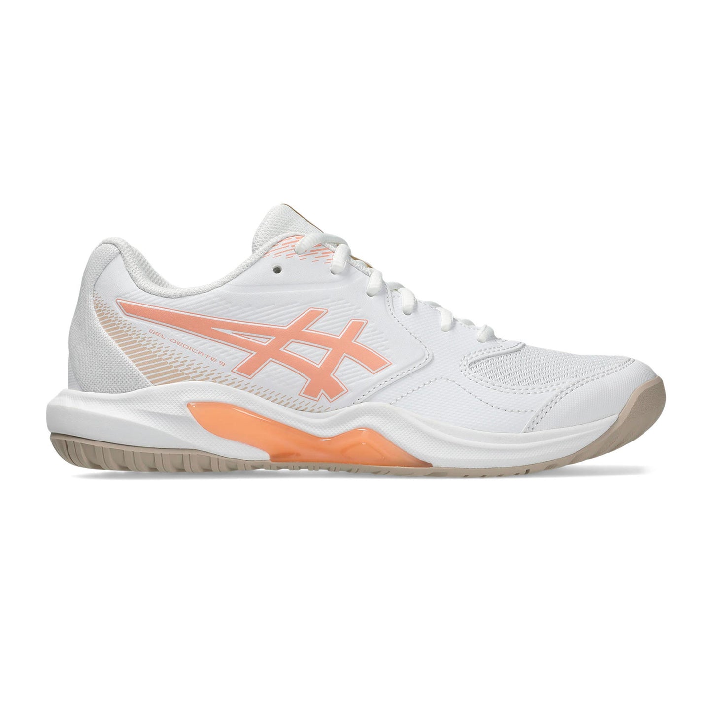 ASICS Gel-Dedicate 9 Chaussures toutes surfaces Femmes - blanc, abricot