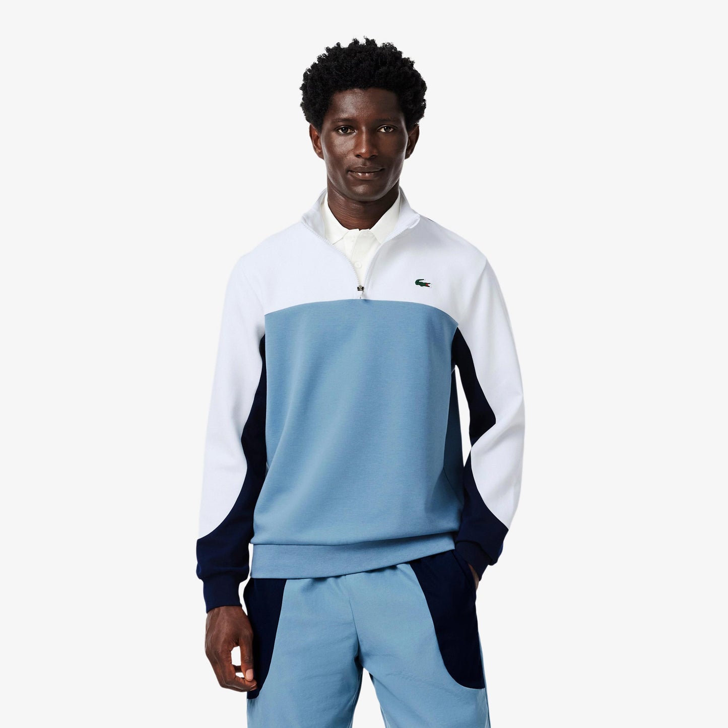 Lacoste Sweat-shirt Hommes - bleu, blanc