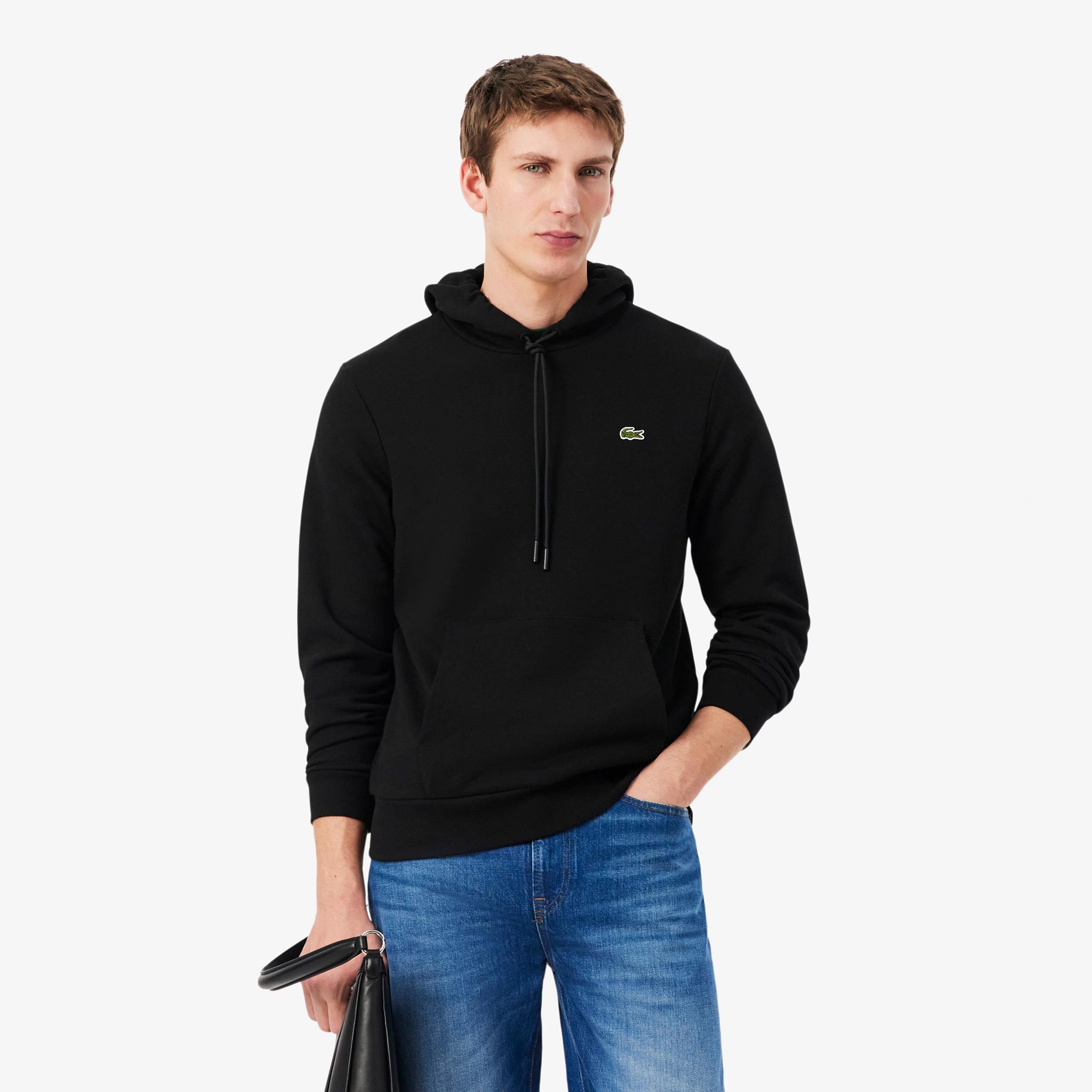 Lacoste Sweater met capuchon Heren - zwart