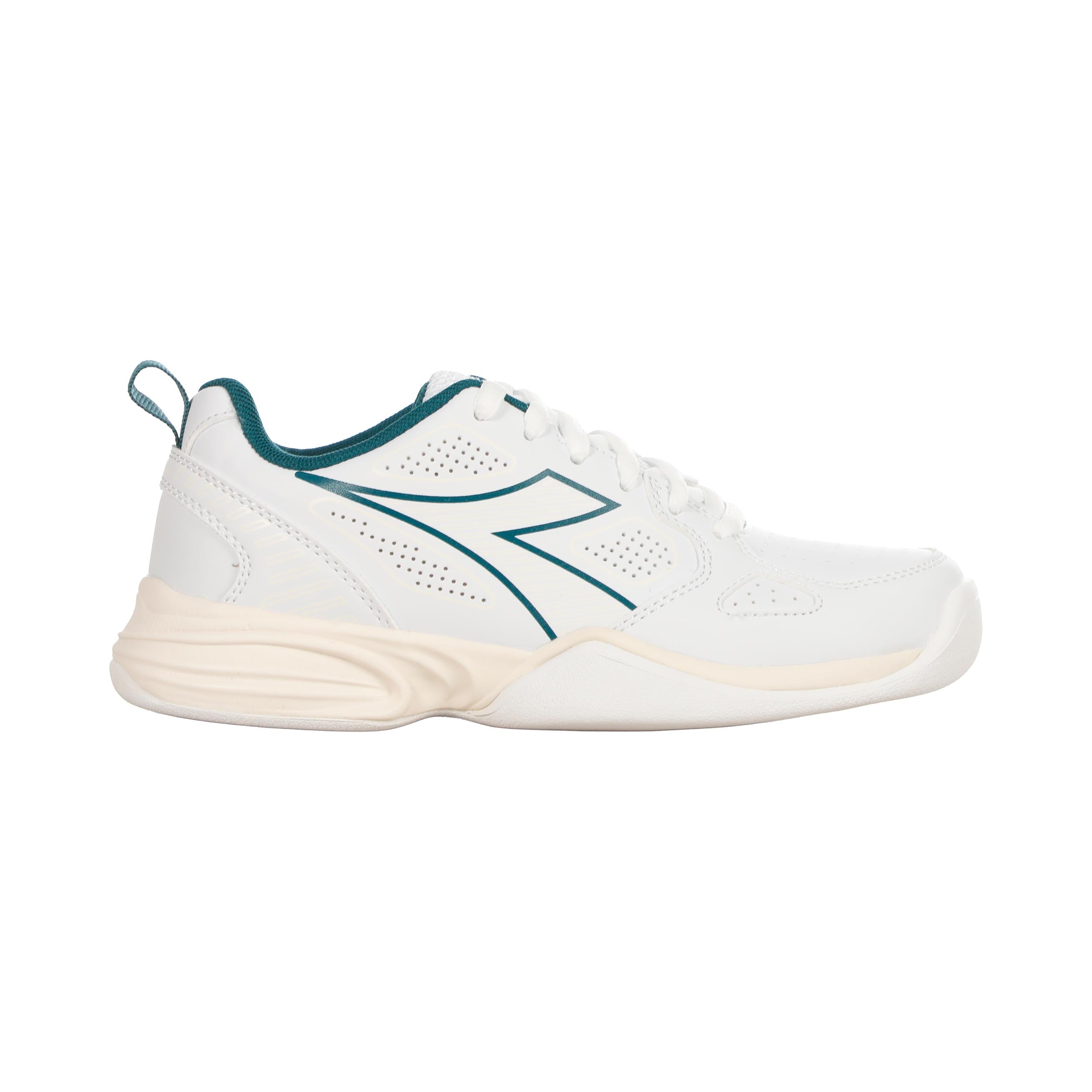 Diadora S. Challenge 7 SL Chaussure moquette Enfants - blanc, vert foncé
