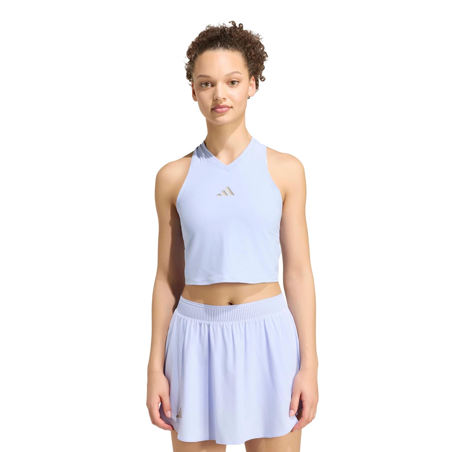 adidas Y- Pro Crop Tanktop Dames - mauve, zilver