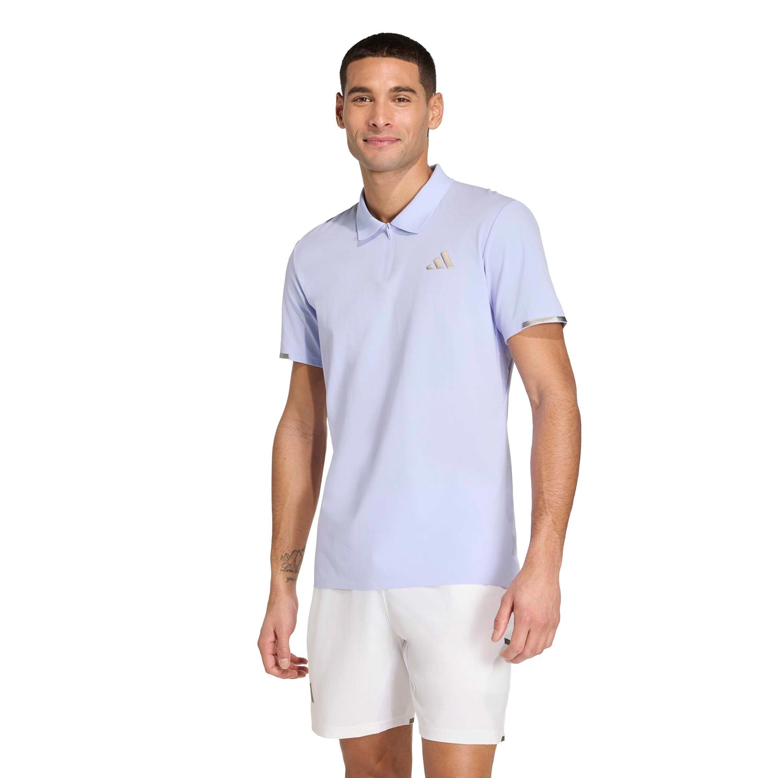 adidas Freelift Pro Polo Heren - mauve, zilver