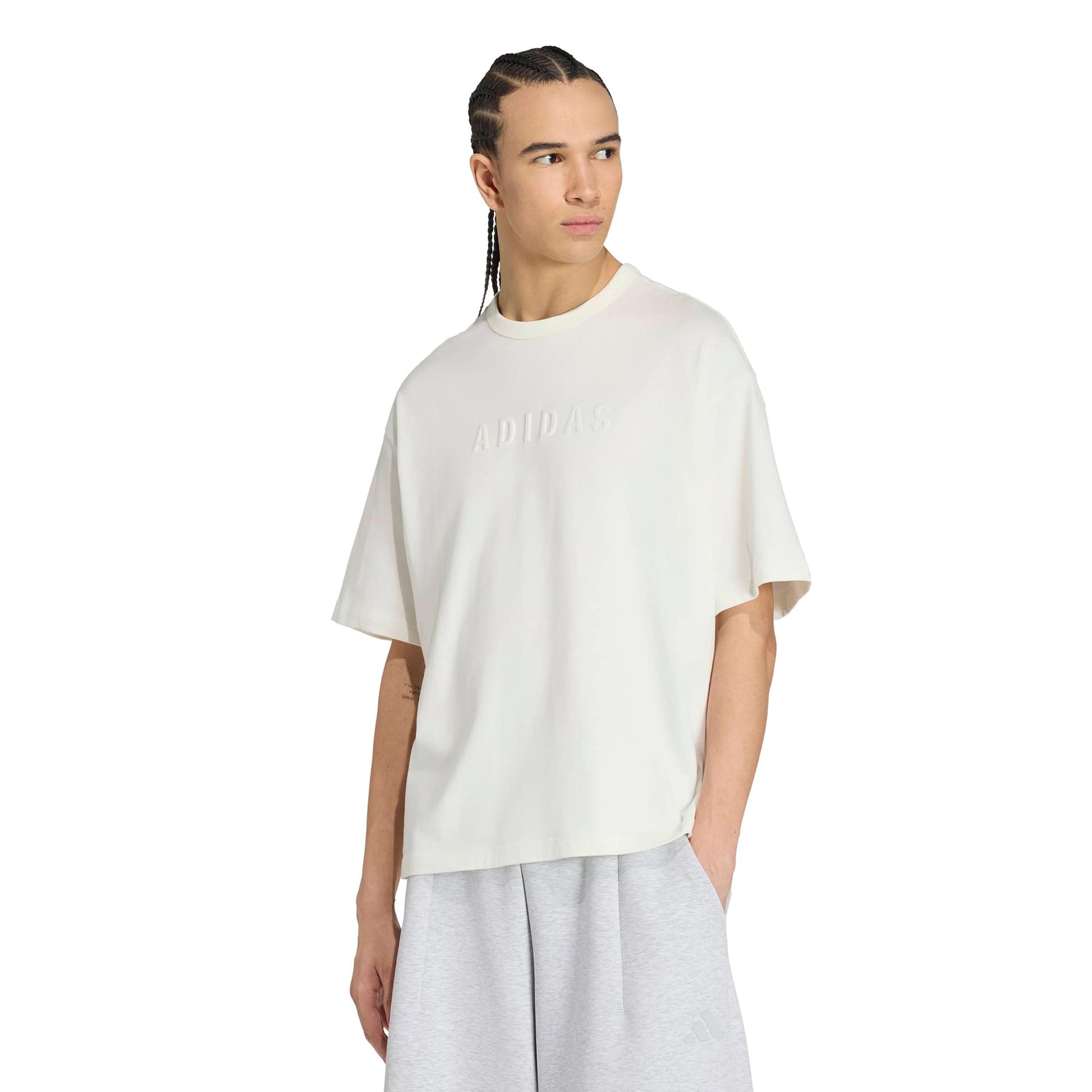 adidas GFX T-shirt Heren - gebroken wit