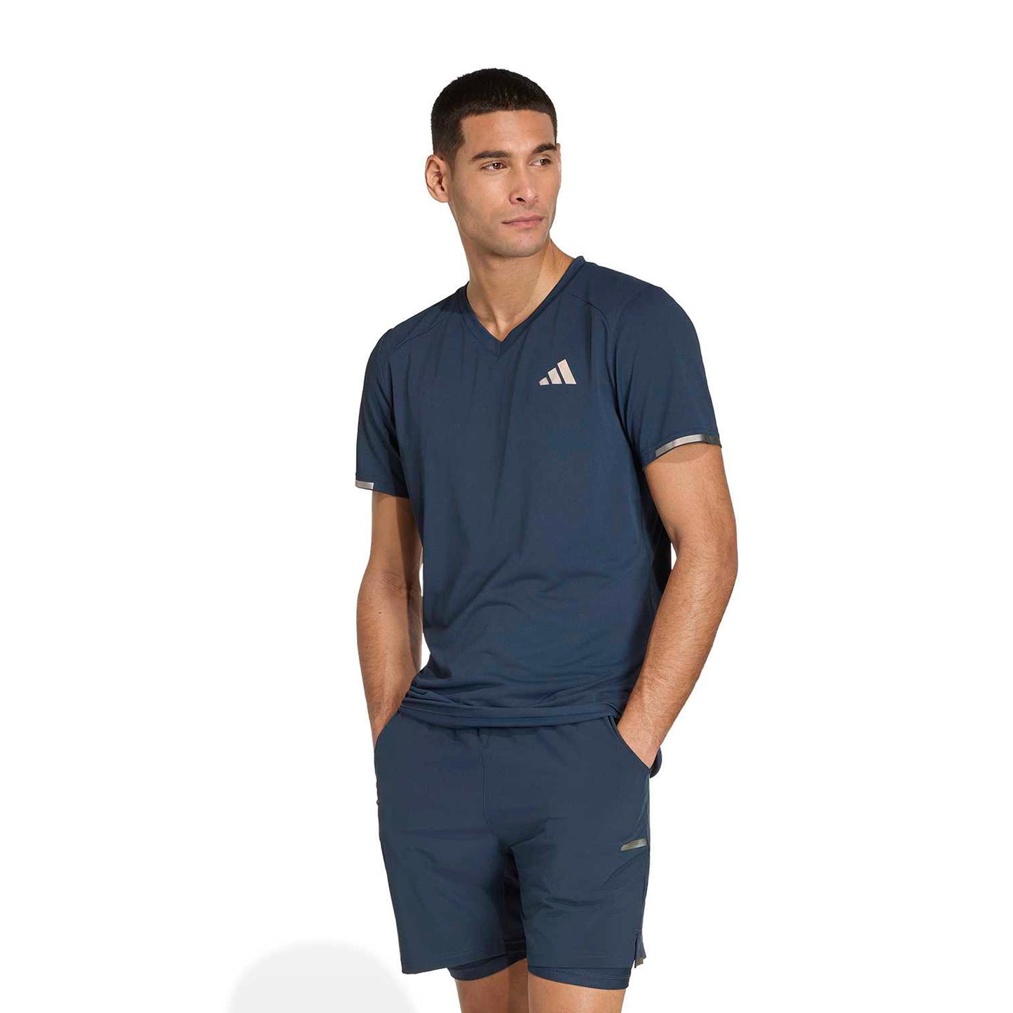 adidas Freelift Pro T-shirt Heren - blauwgrijs, zilver