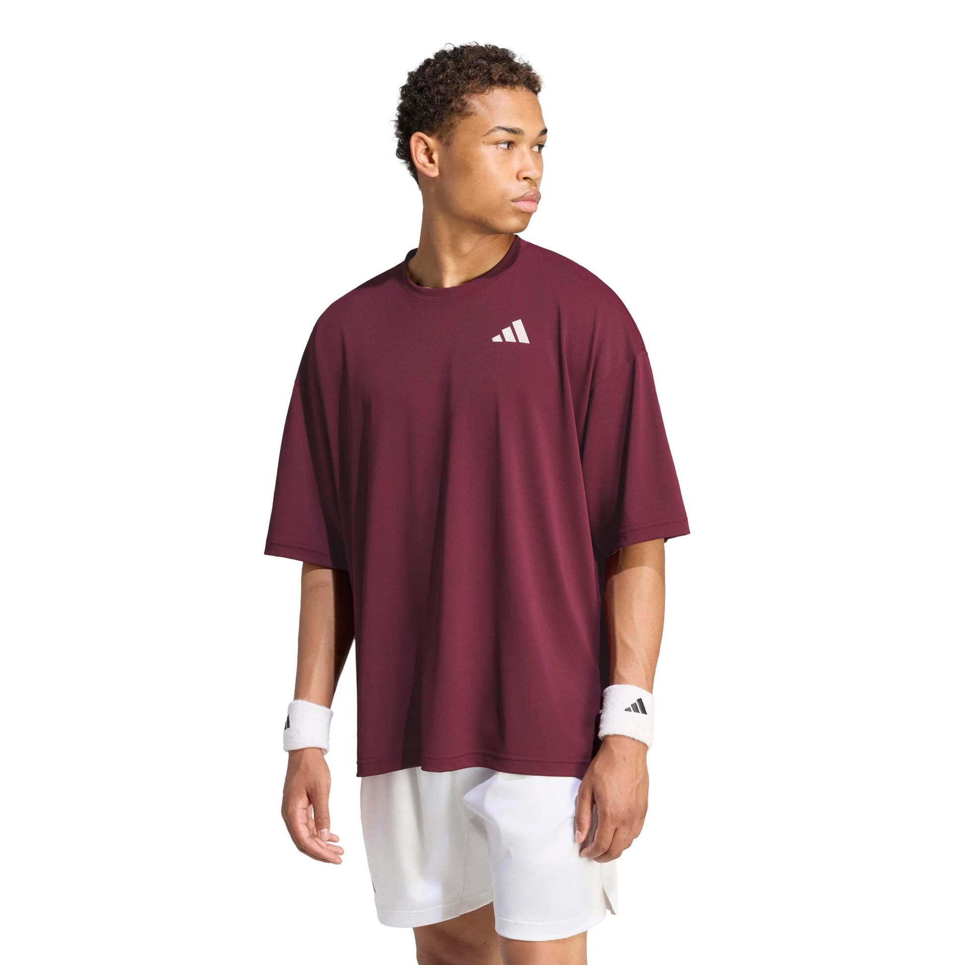 adidas Oversized T-shirt Heren - wijnrood