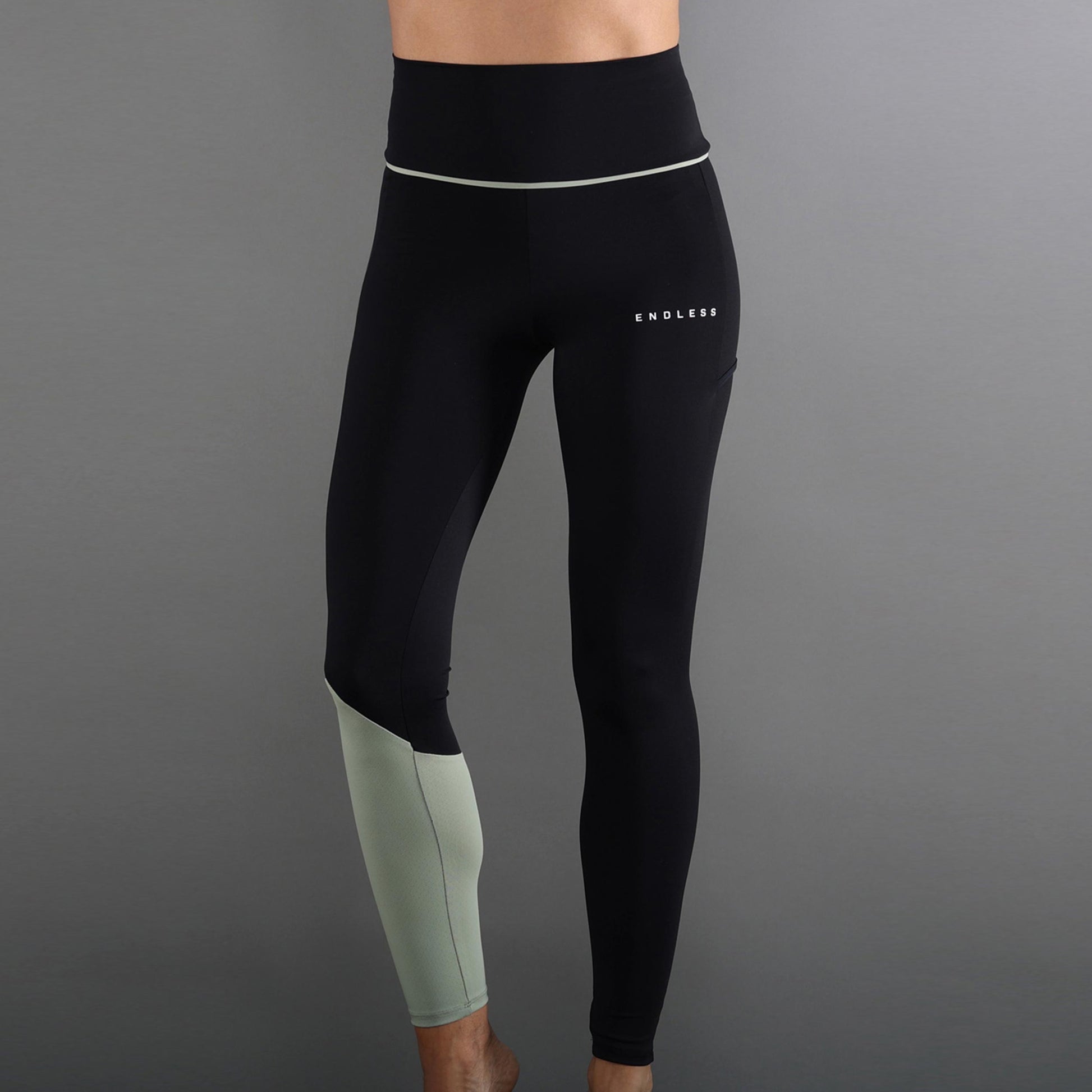 Endless VANITY POCKET Tight Dames - zwart, olijf