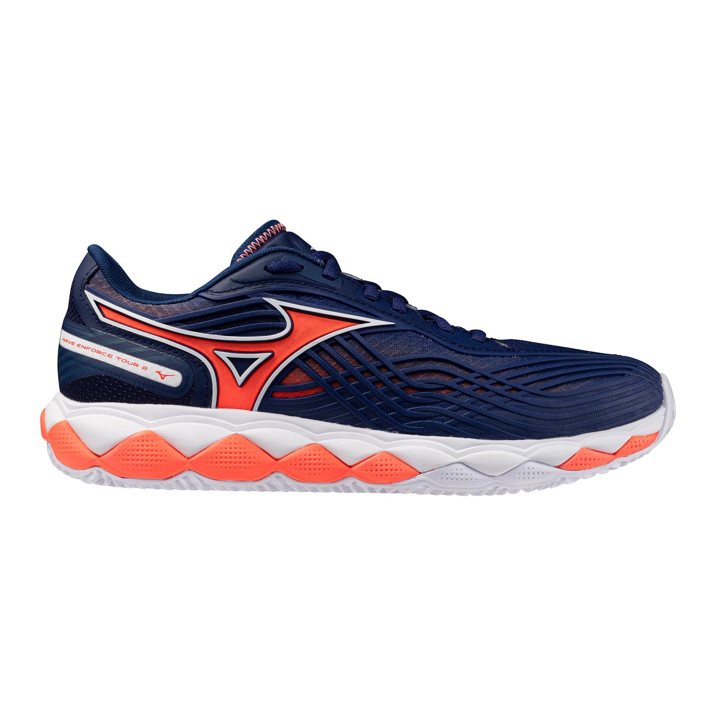 Mizuno Wave Enforce Tour 2 Gravelschoen Heren - donkerblauw, oranje