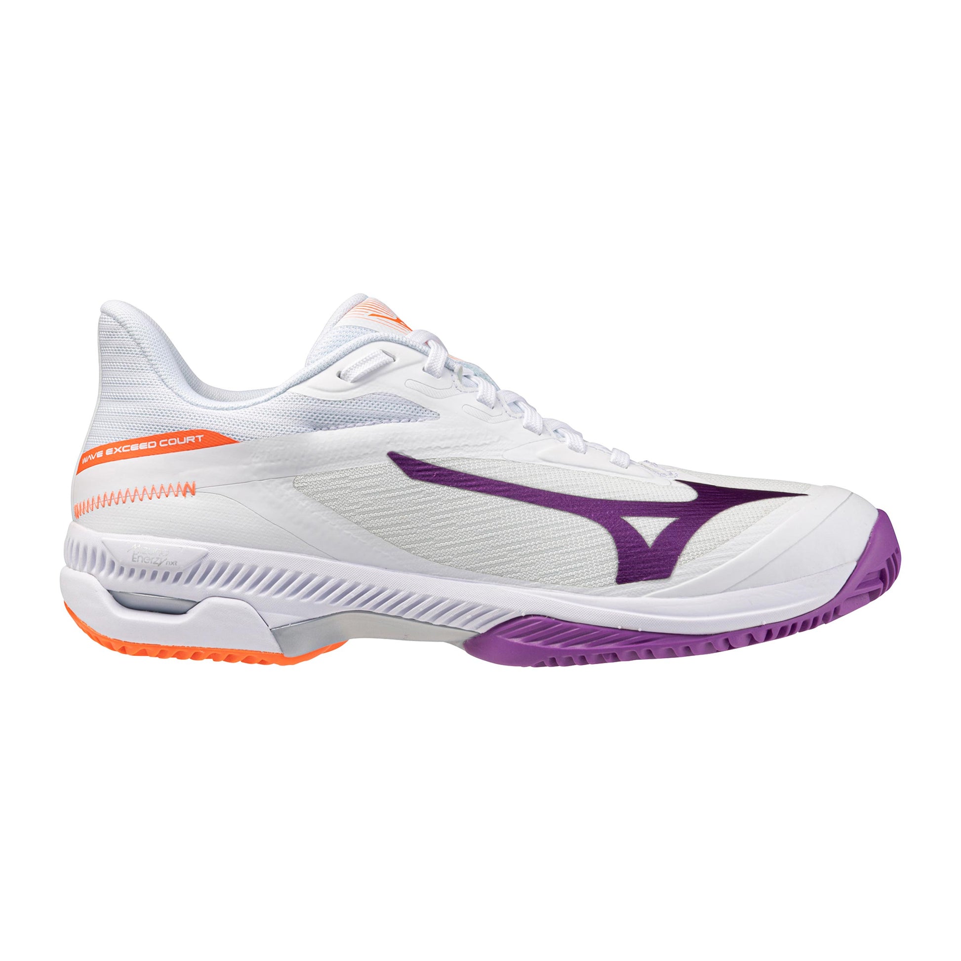 Mizuno Wave Exceed Court Gravelschoen Dames - wit, lila