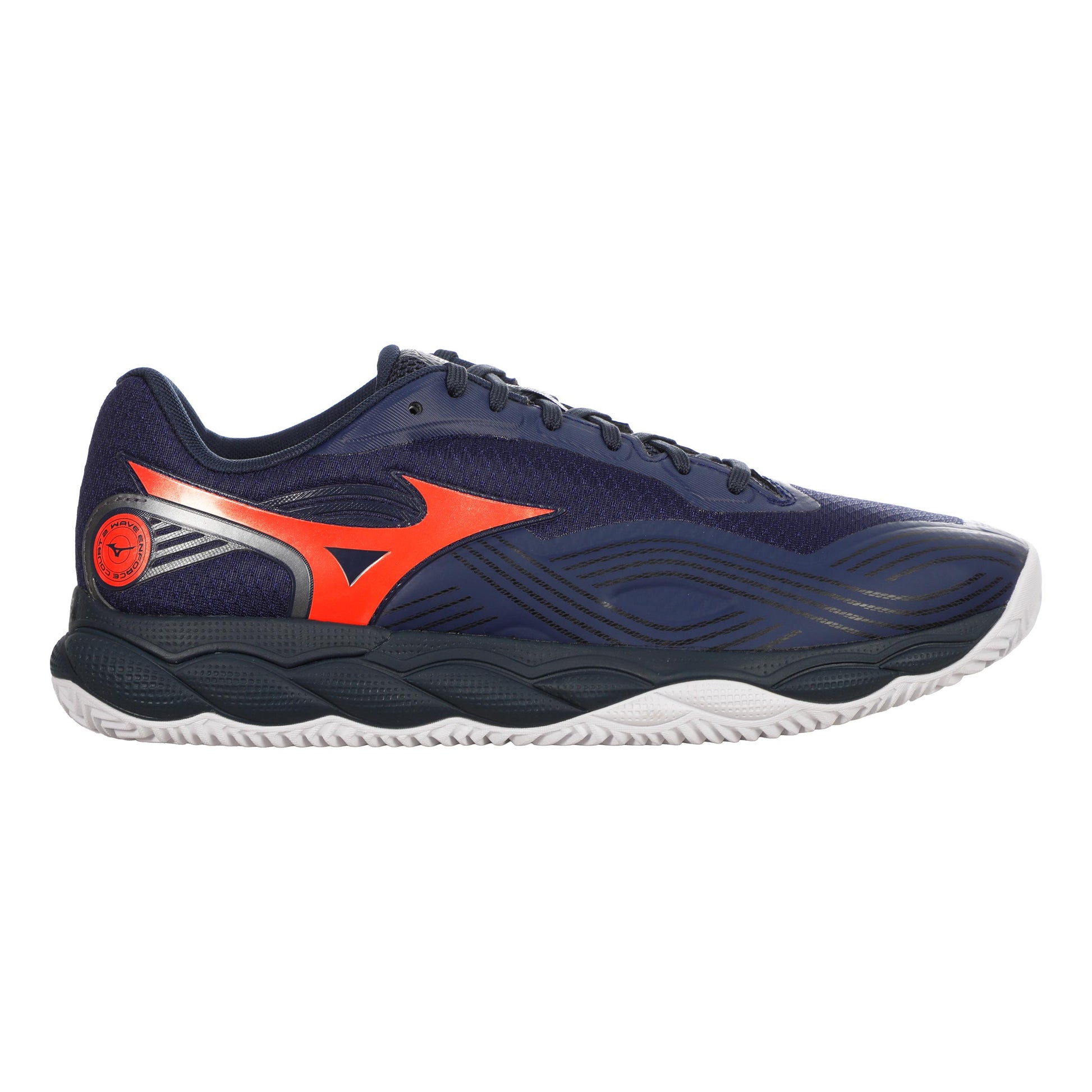 Mizuno Wave Enforce Court 2 Gravelschoen Heren - donkerblauw, oranje
