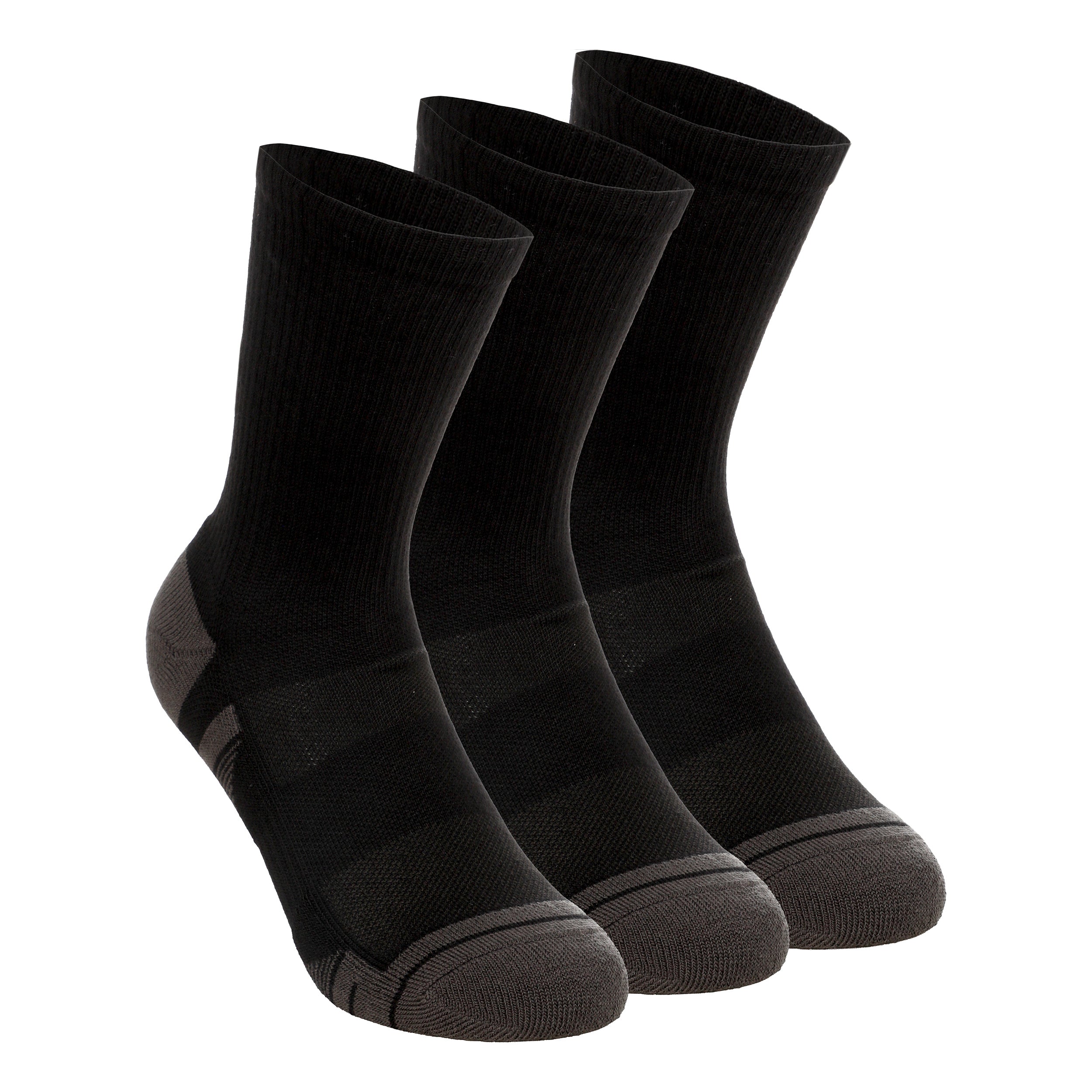 Under Armour Performance Tech Crew Chaussettes de sport Pack de 3 Unisex - noir, gris foncé