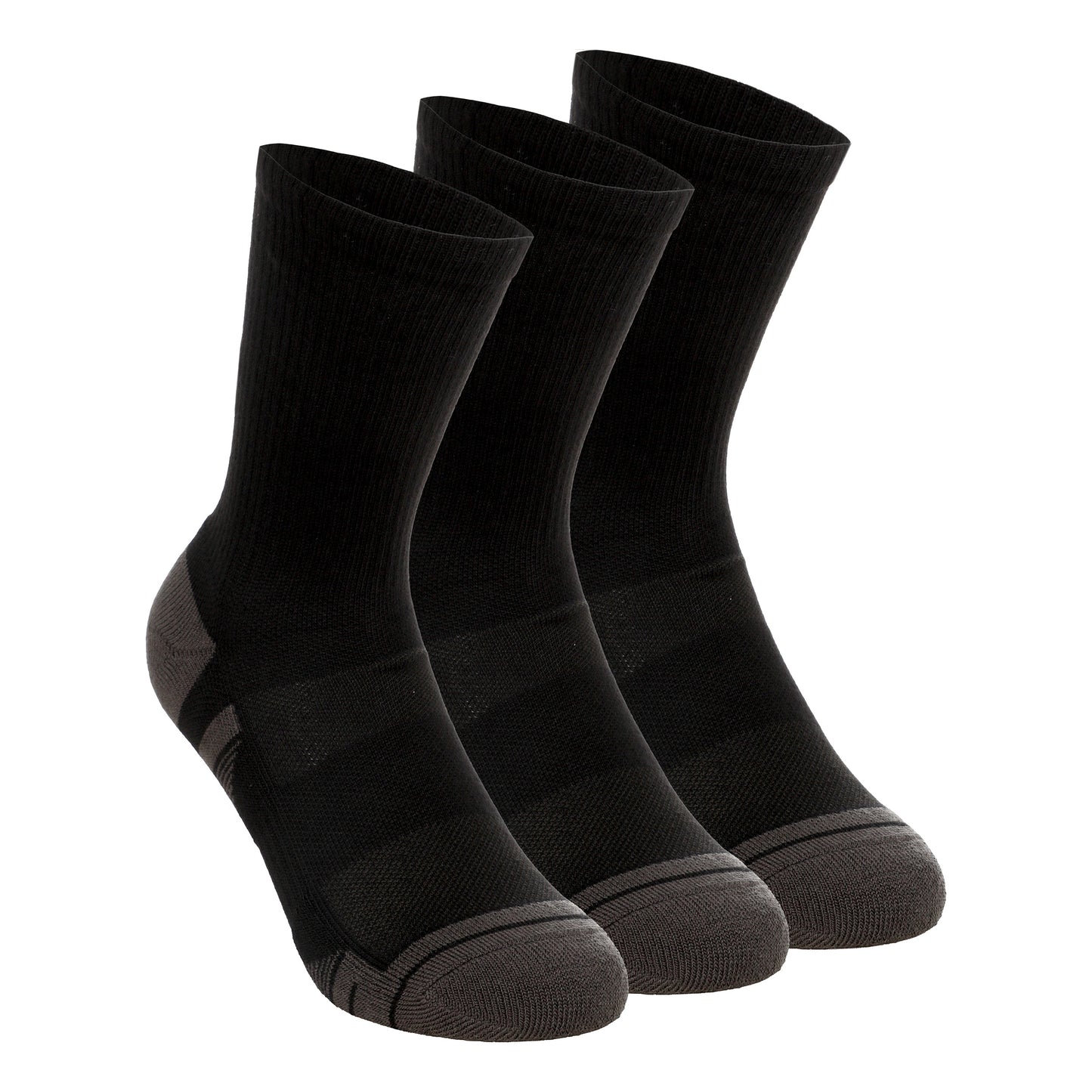 Under Armour Performance Tech Crew Chaussettes de sport Pack de 3 Unisex - noir, gris foncé