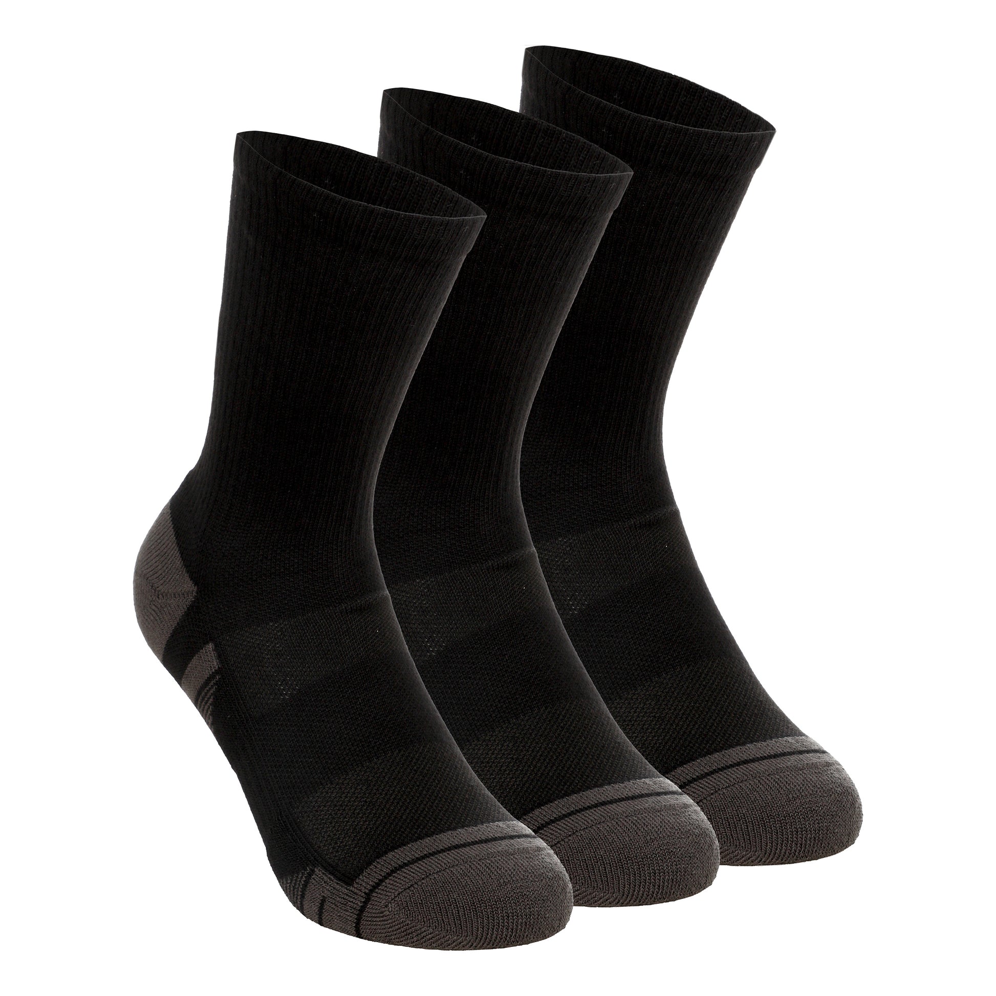 Under Armour Performance Tech Crew Chaussettes de sport Pack de 3 Unisex - noir, gris foncé