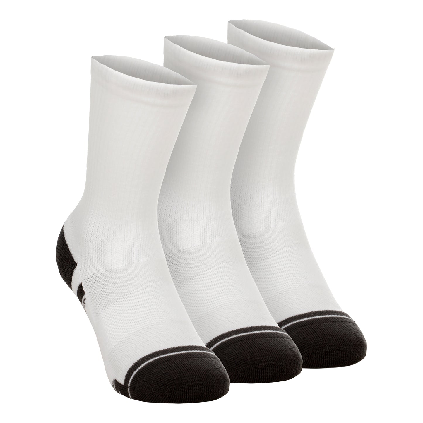 Under Armour Performance Tech Crew Chaussettes de sport Pack de 3 Unisex - blanc, gris foncé