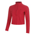Motion 1/2 Zip Haut manches longues Femmes - rouge, rouge foncé