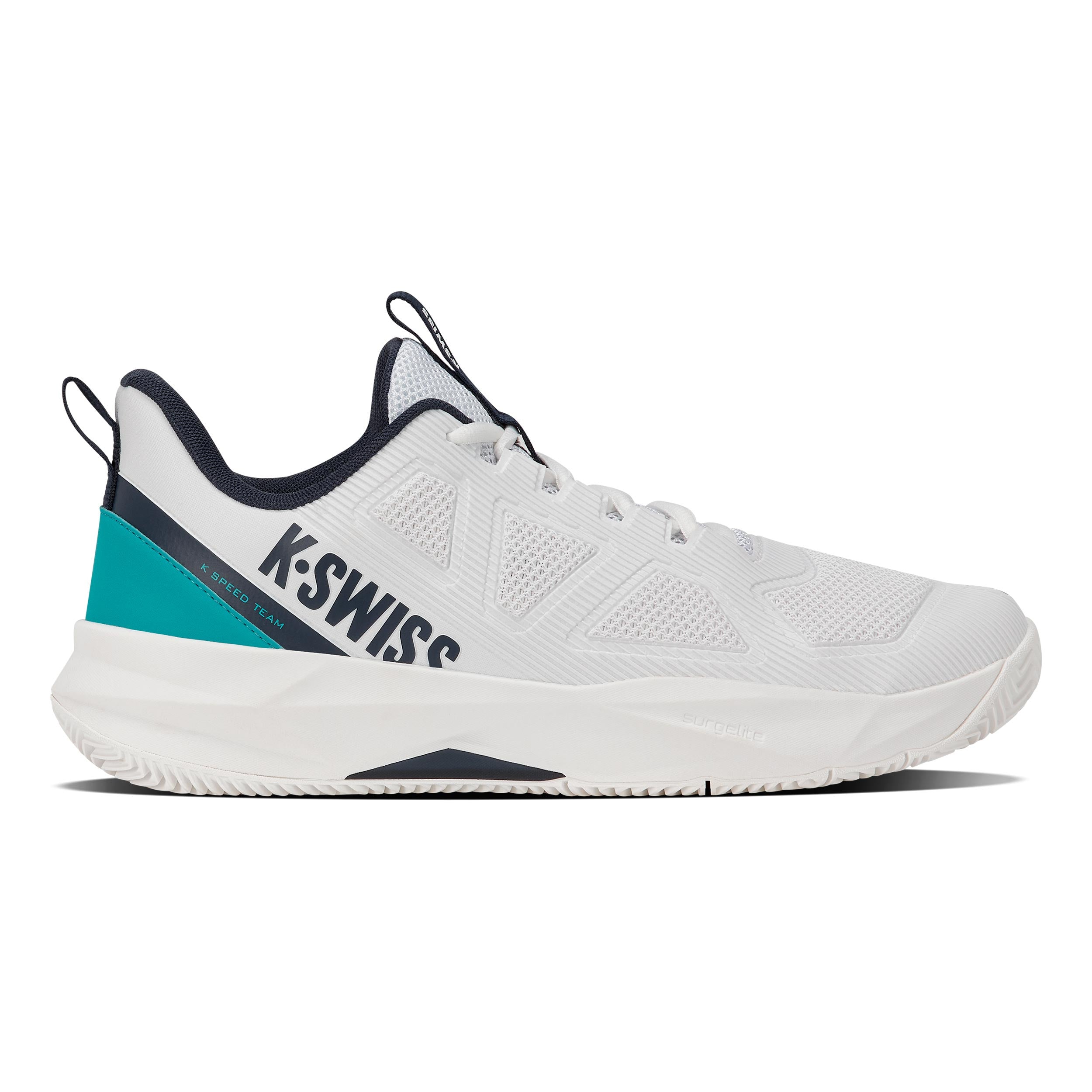 K-Swiss K-Speed Team Chaussure terre battue Hommes - blanc, turquoise