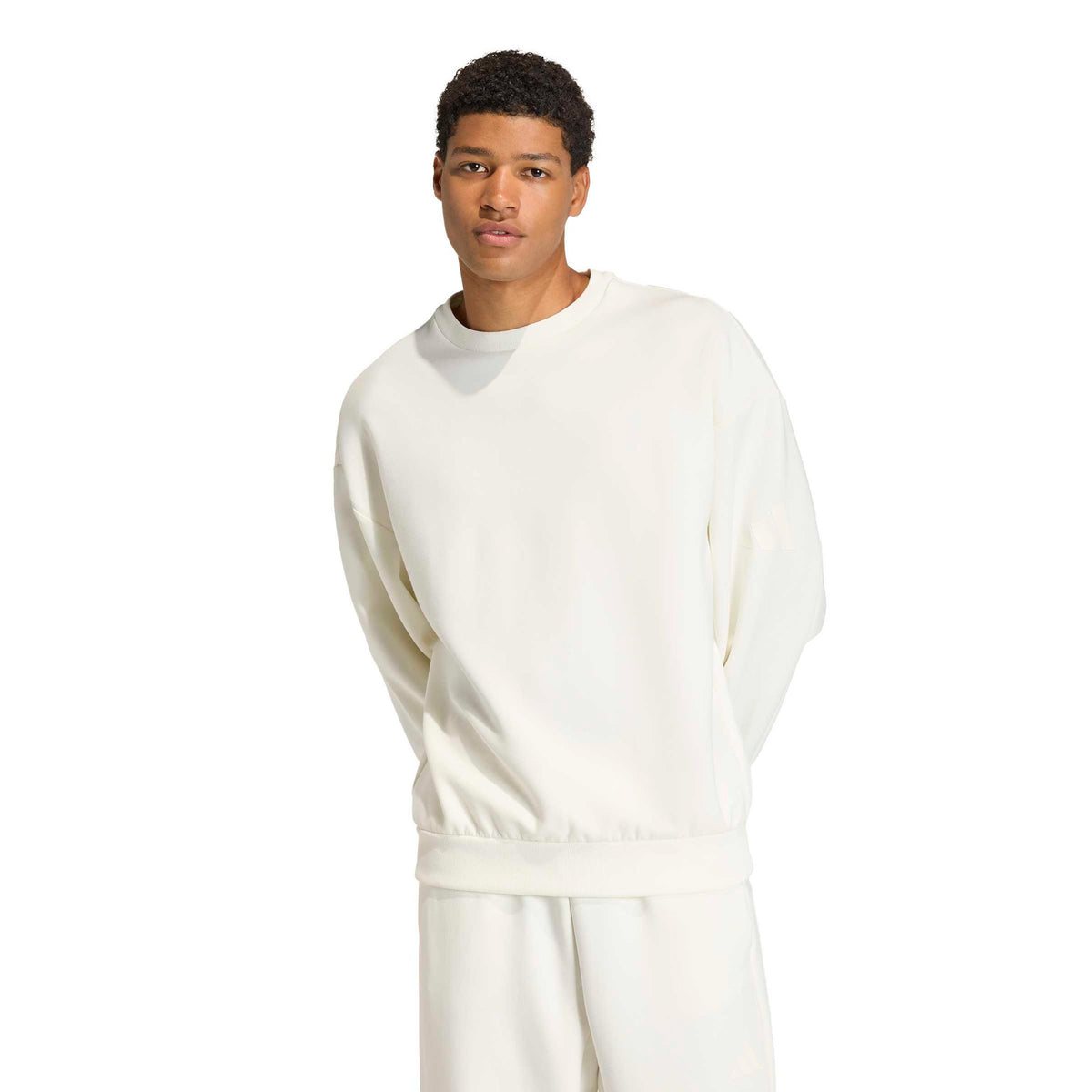 adidas Soft Lux Crew Sweatshirt Heren - gebroken wit
