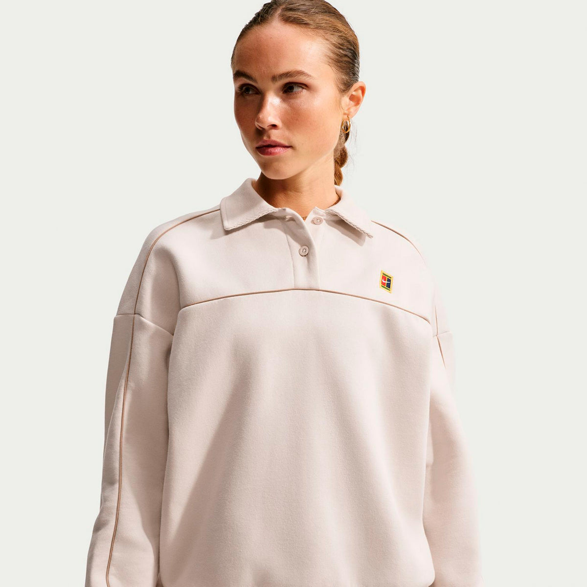 Nike Court Longsleeve Dames - crème