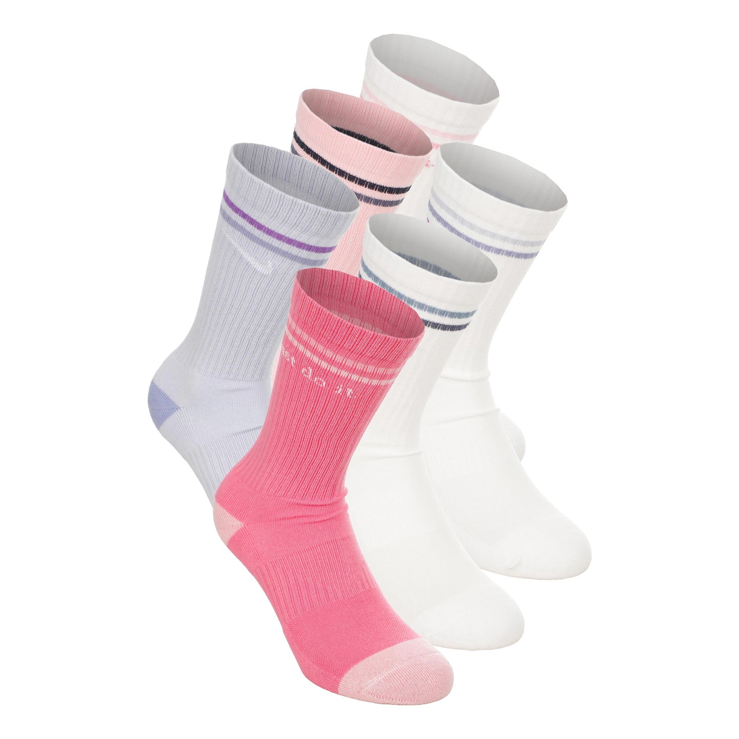 Nike Elevated Crew Chaussettes de tennis Pack de 6 Enfants - multicouleur, lilas