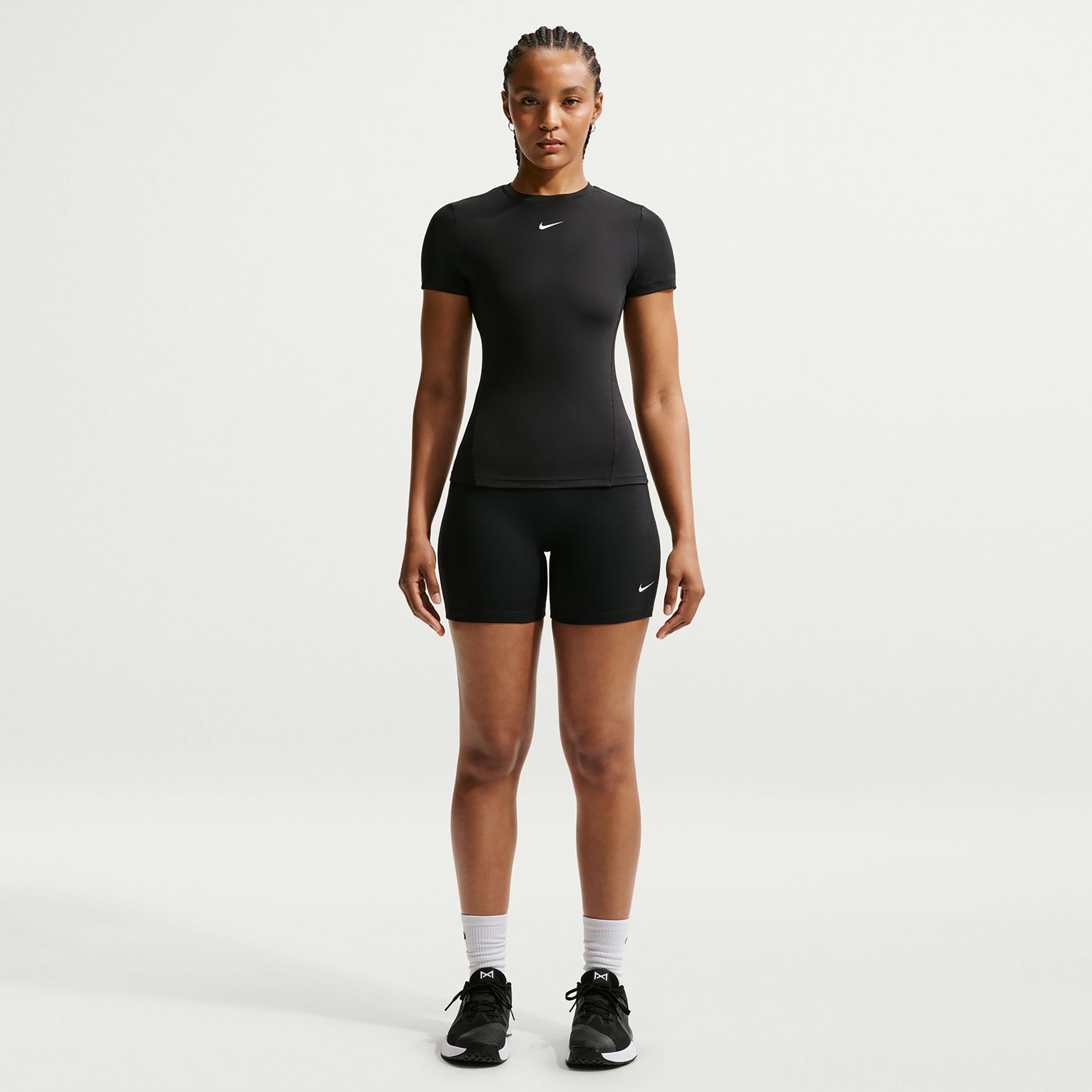 Nike One Fitted T-shirt Dames - zwart