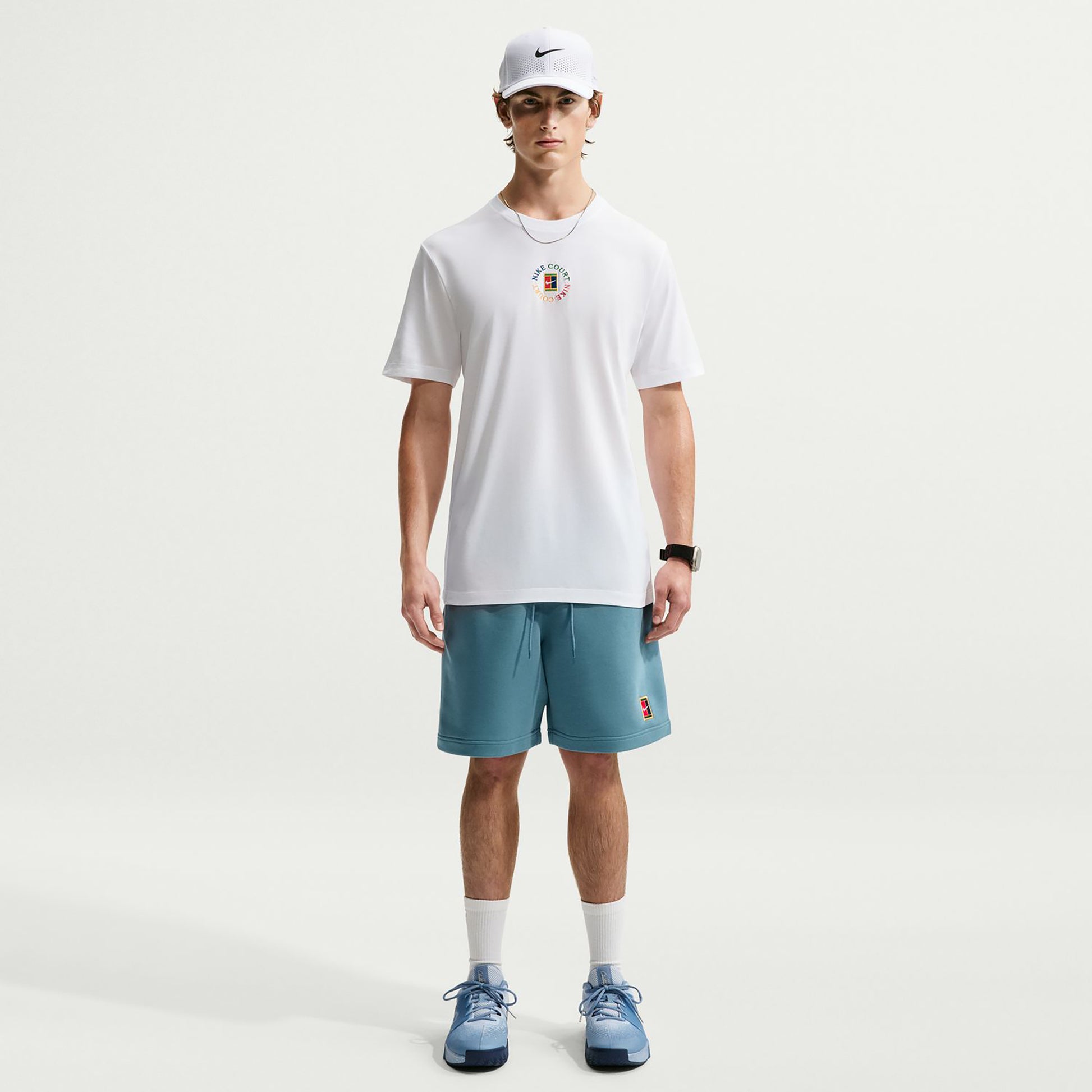 Nike Court T-shirt Heren - wit