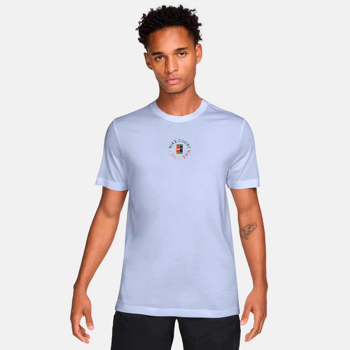 Nike Court T-shirt Heren - blauwgrijs