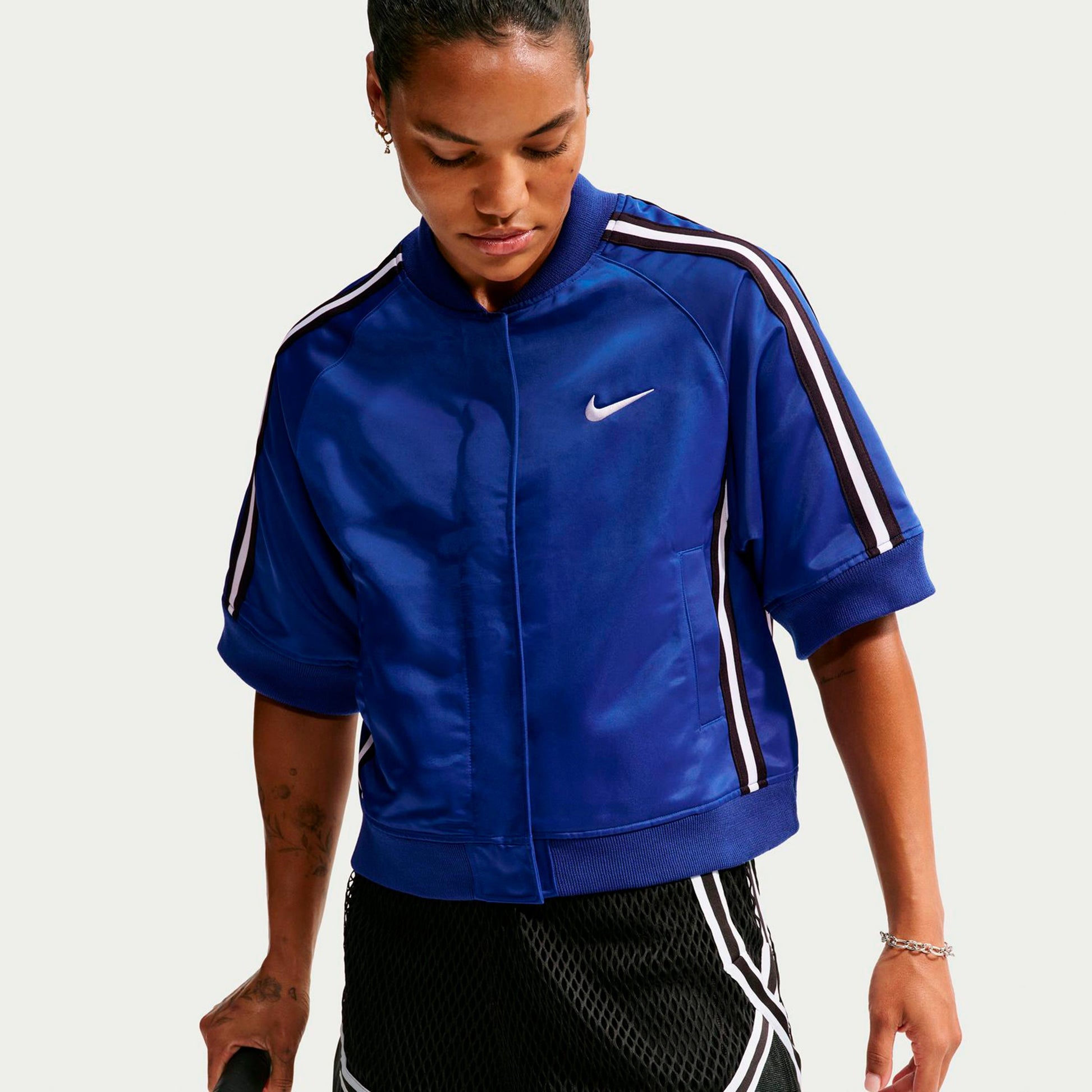 Nike Court Slam Trainingsjack Dames - donkerblauw, zwart