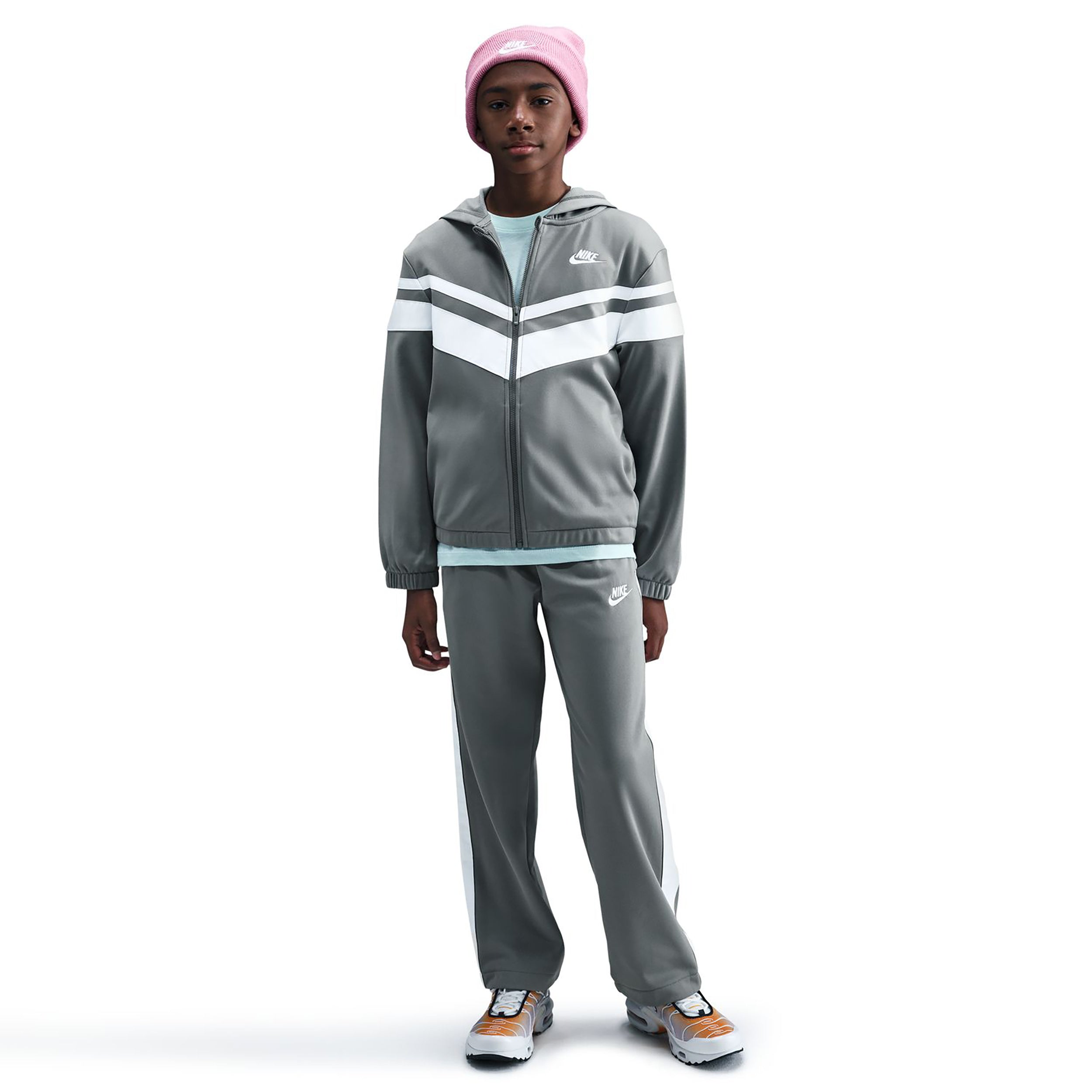 Nike Sportswear Trainingspak Kinderen - grijs, wit