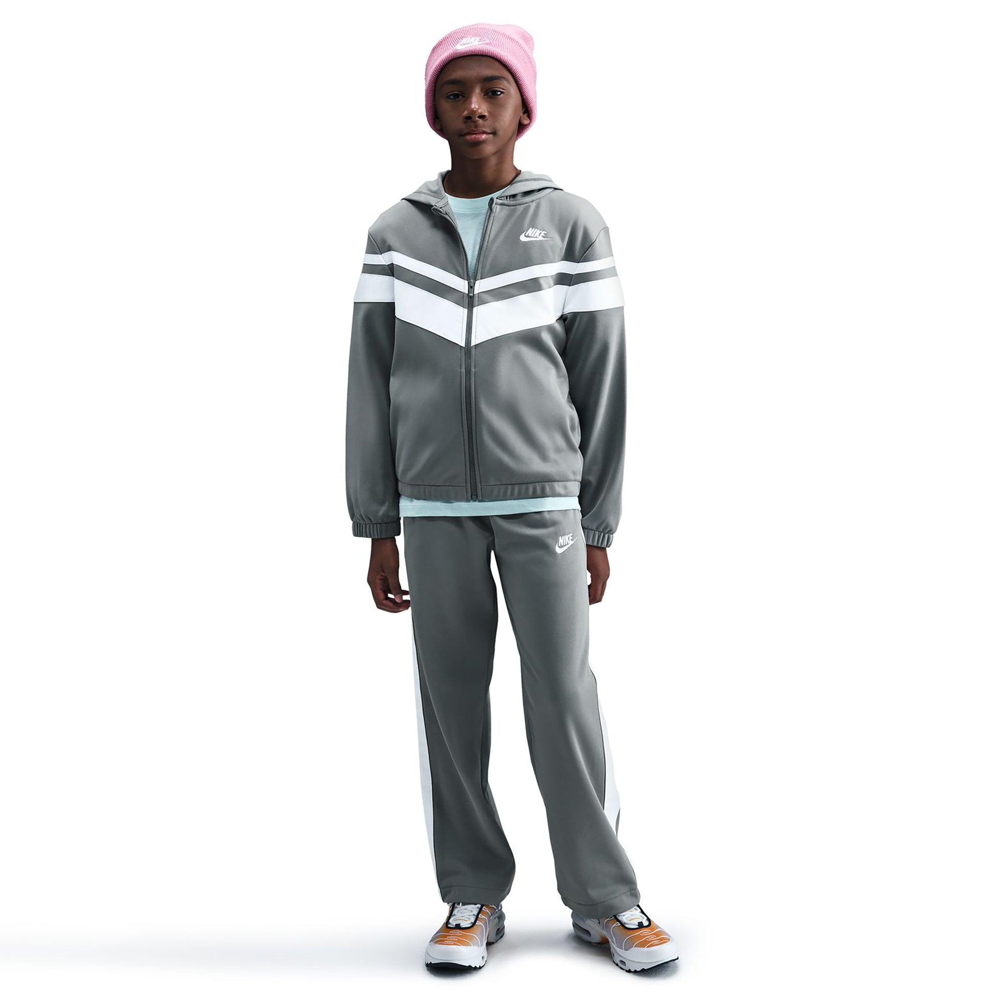 Nike Sportswear Trainingspak Kinderen - grijs, wit