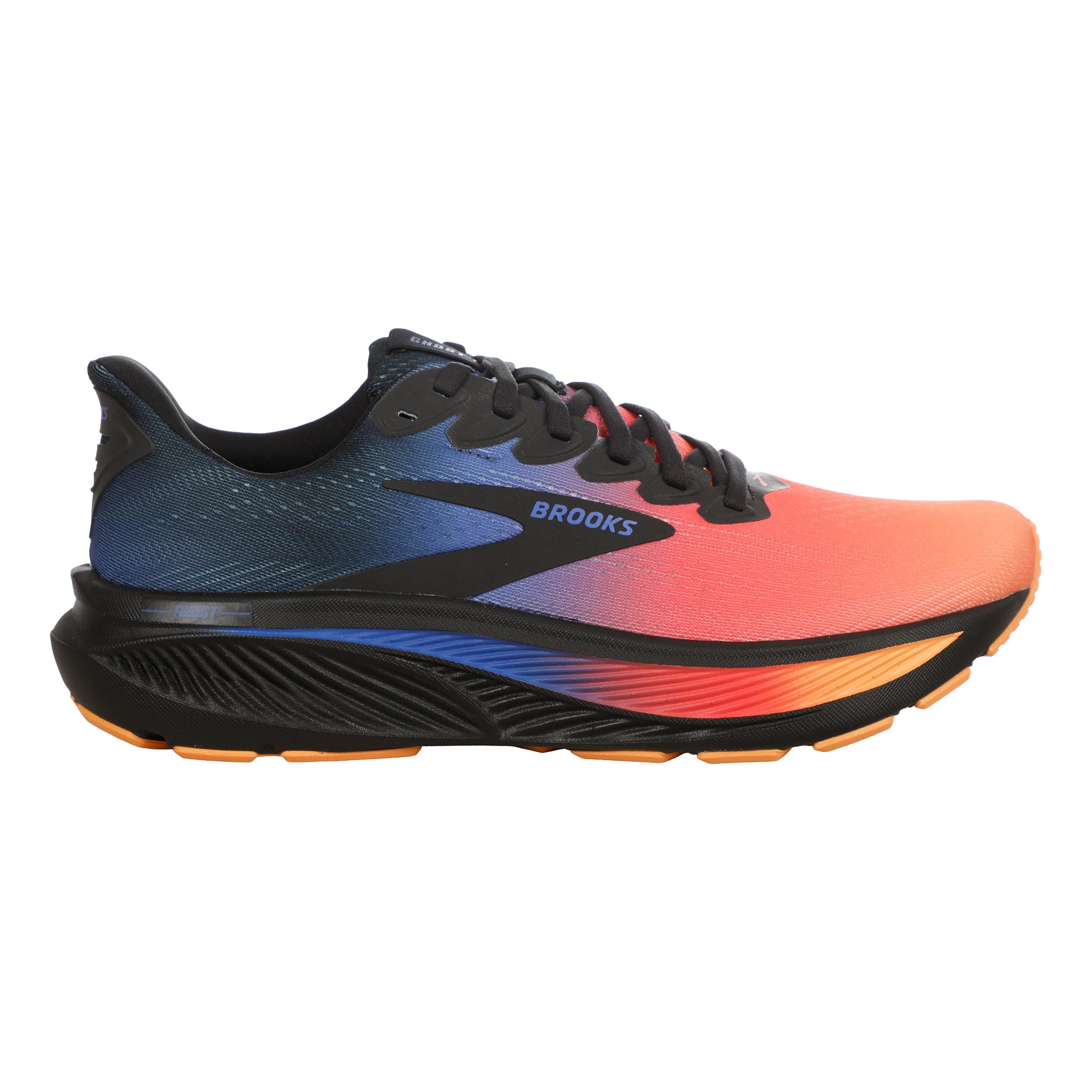 Brooks Ghost 17 Neutrale schoen Dames - donkerblauw, koraal