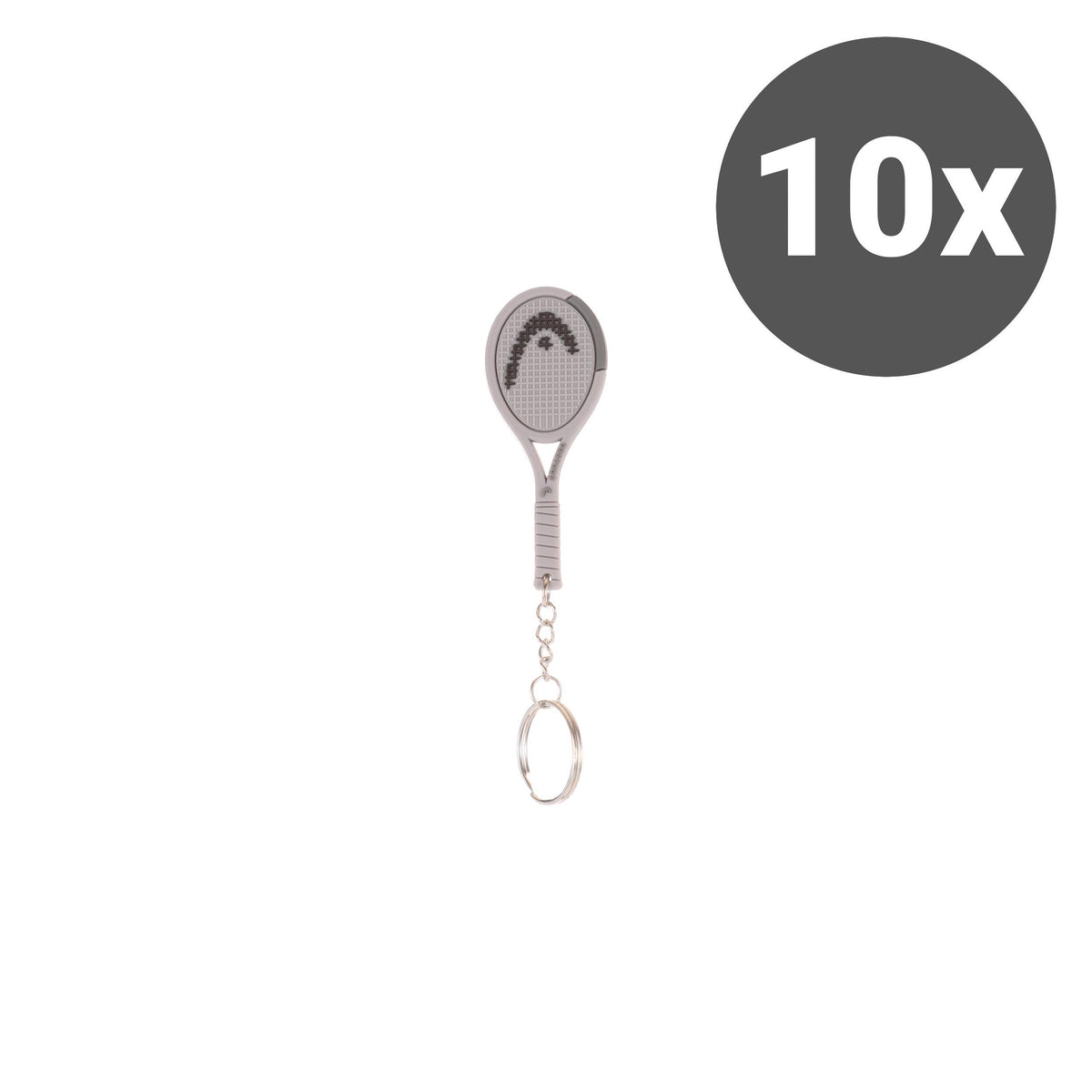 HEAD Squared Sleutelhangers Verpakking 10 stuks - grijs