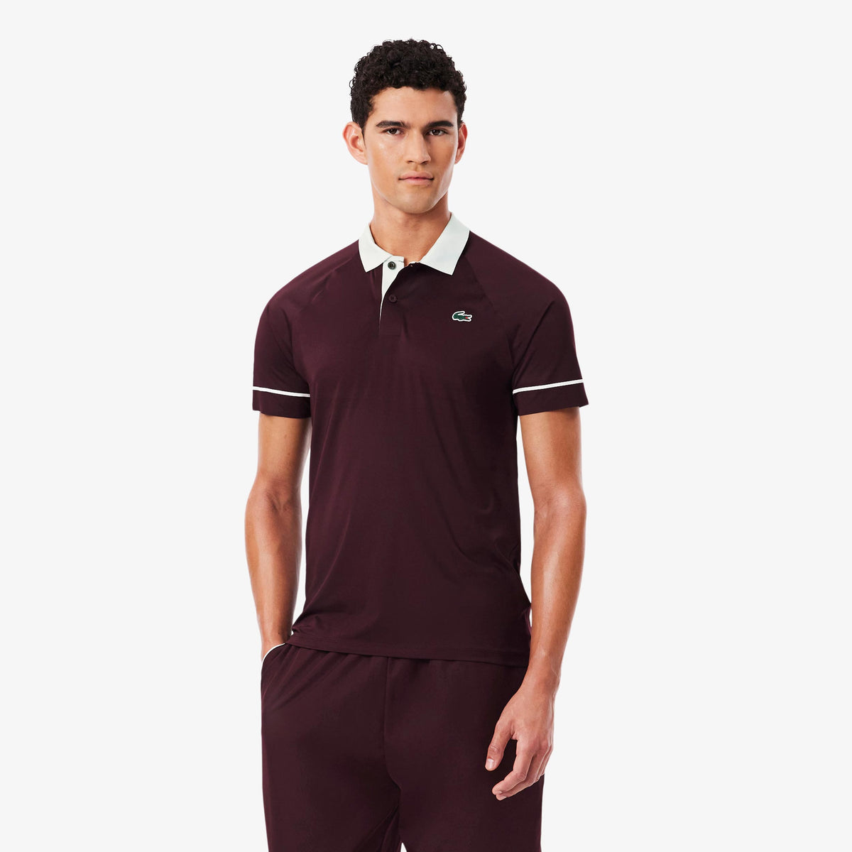 Lacoste Polo Hommes - rouge vin, blanc