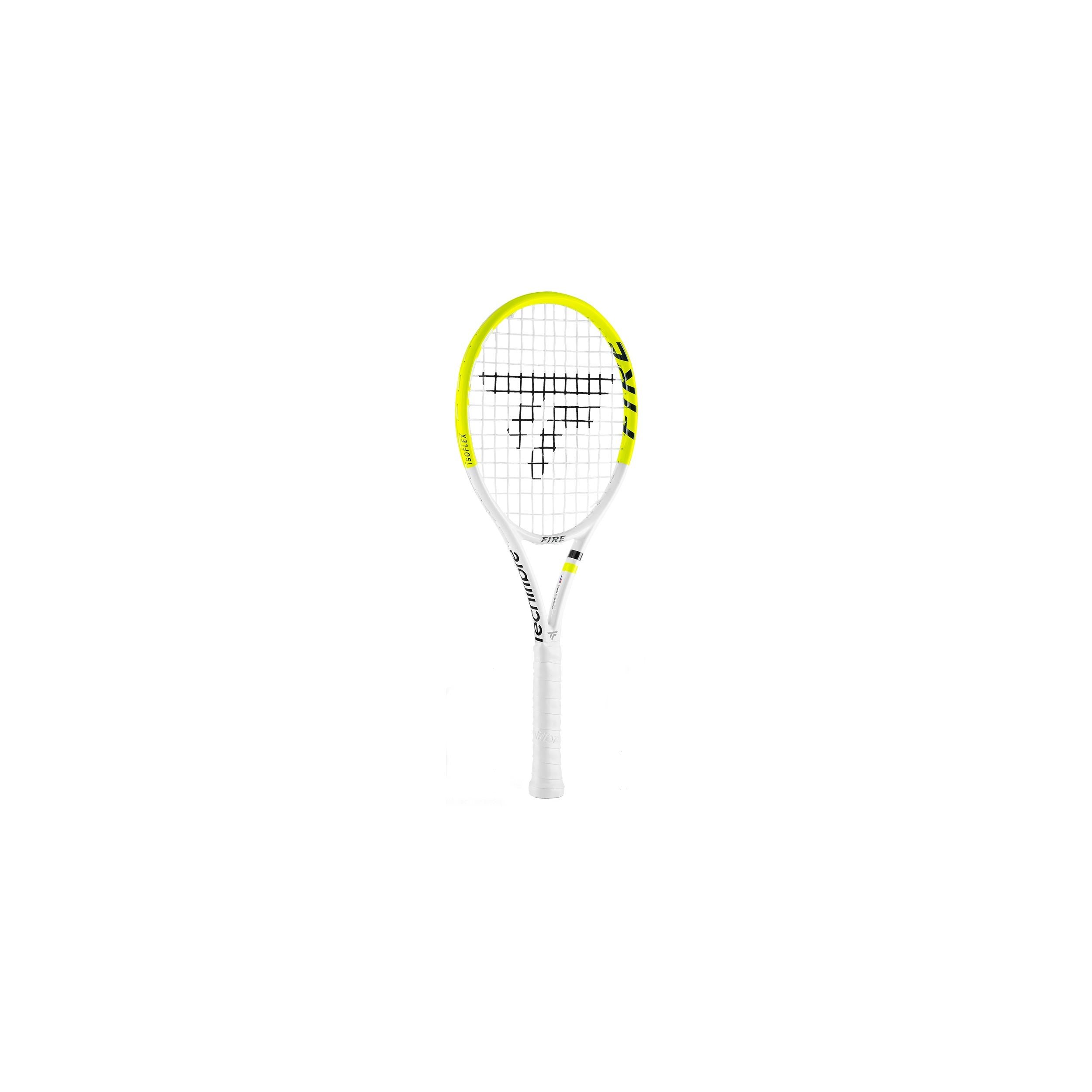 Tecnifibre Fire Mini Racket Sleutelhangers - wit, geel