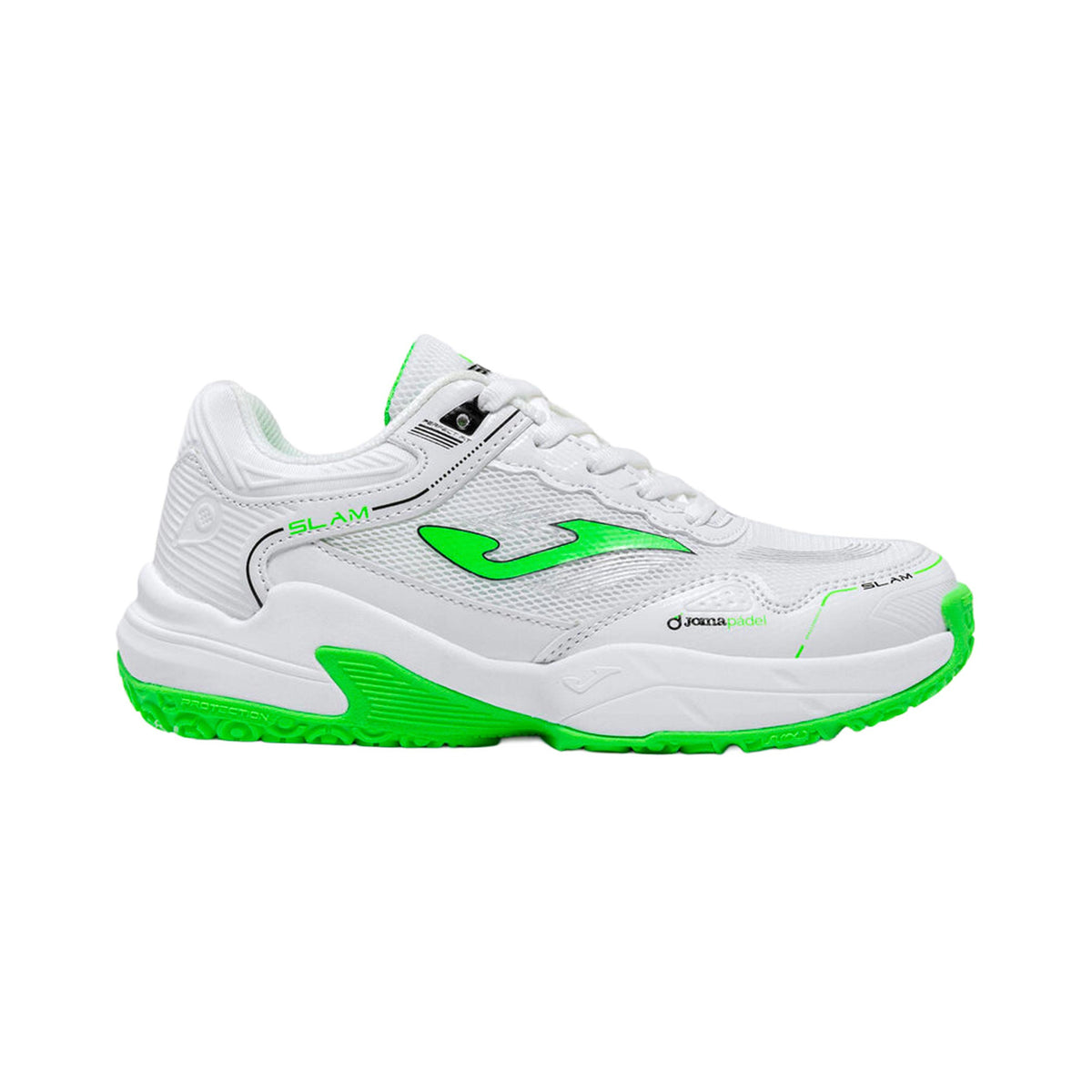 Joma Slam Padel schoen Kinderen - wit, neongroen
