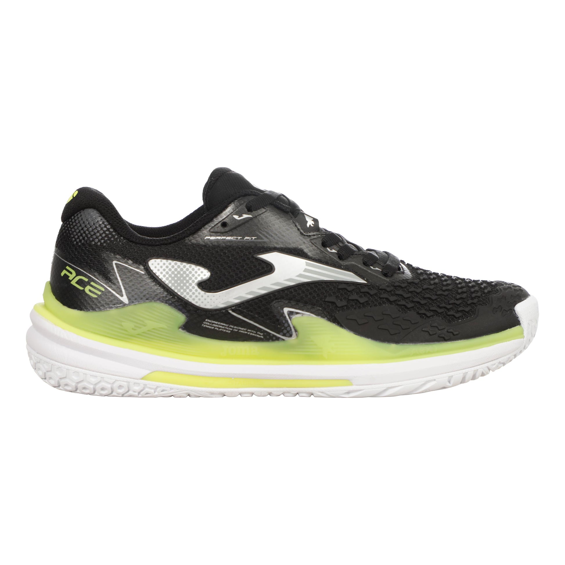 Joma Ace Allcourt schoen Dames - zwart, limoen