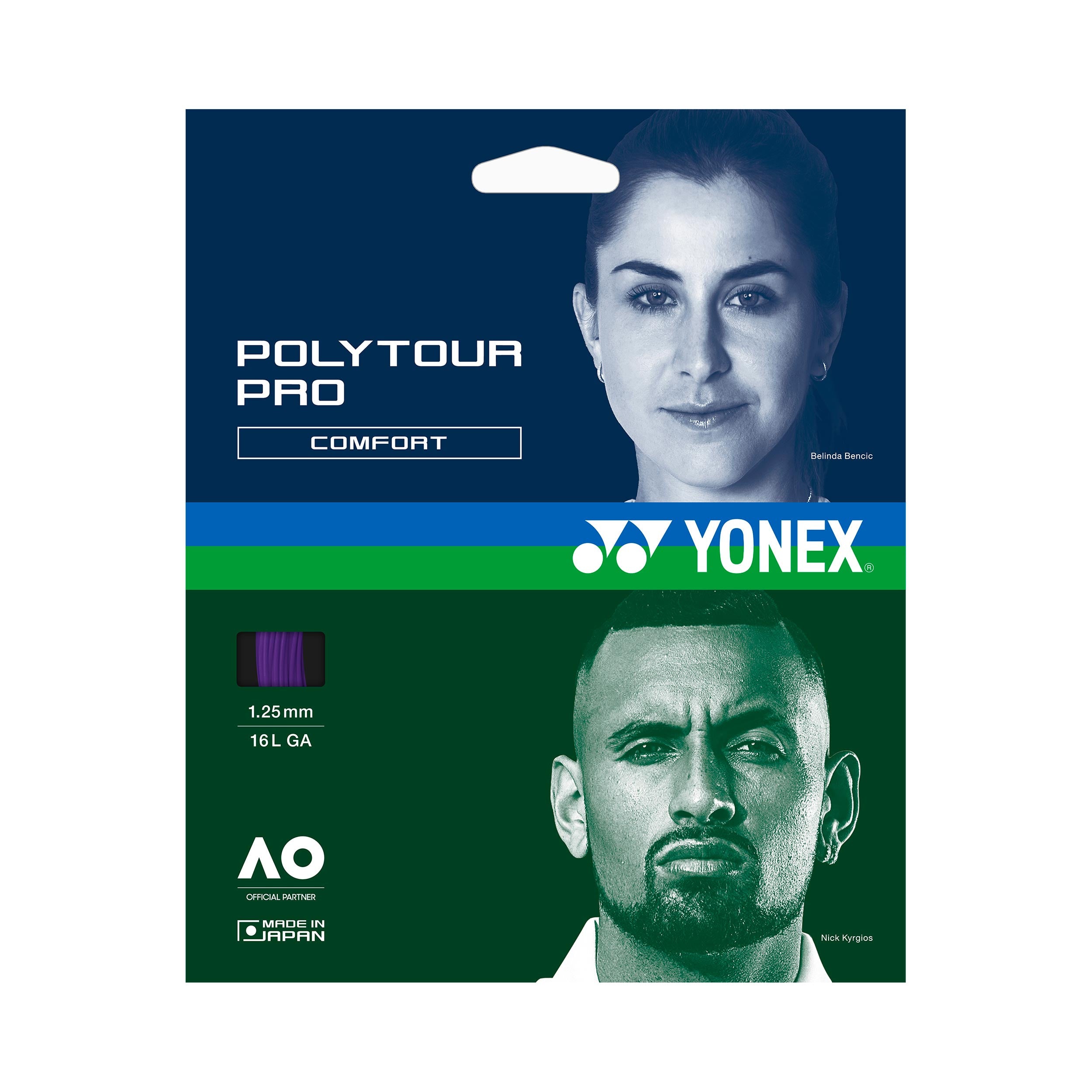 Yonex Poly Tour Pro Midnight Purple Set snaren 12m - donkerblauw